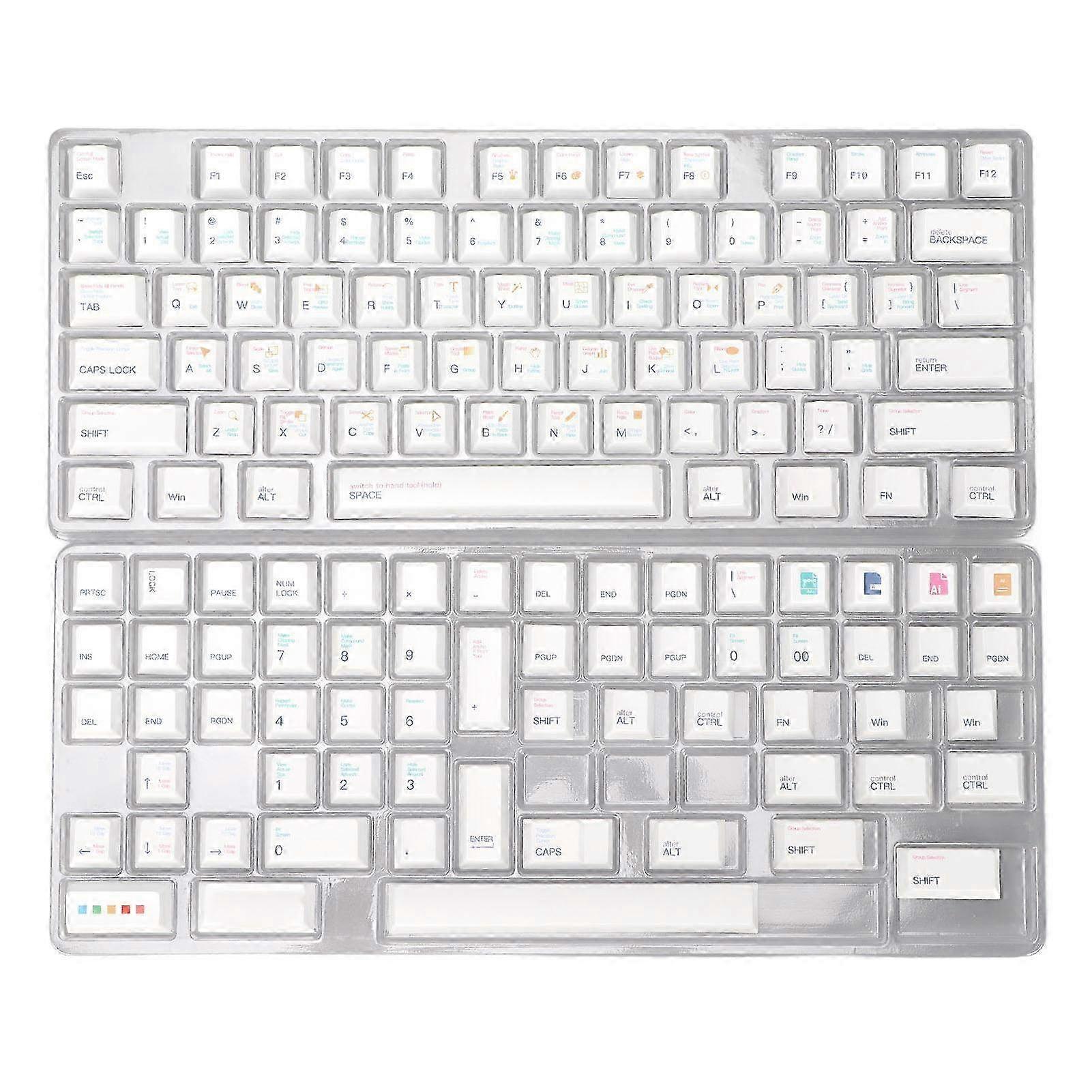 136 Keys PBT Keycap Set with Original Height - Durable & Comfortable Keycaps for DIY Mechanical Keyboard Customization