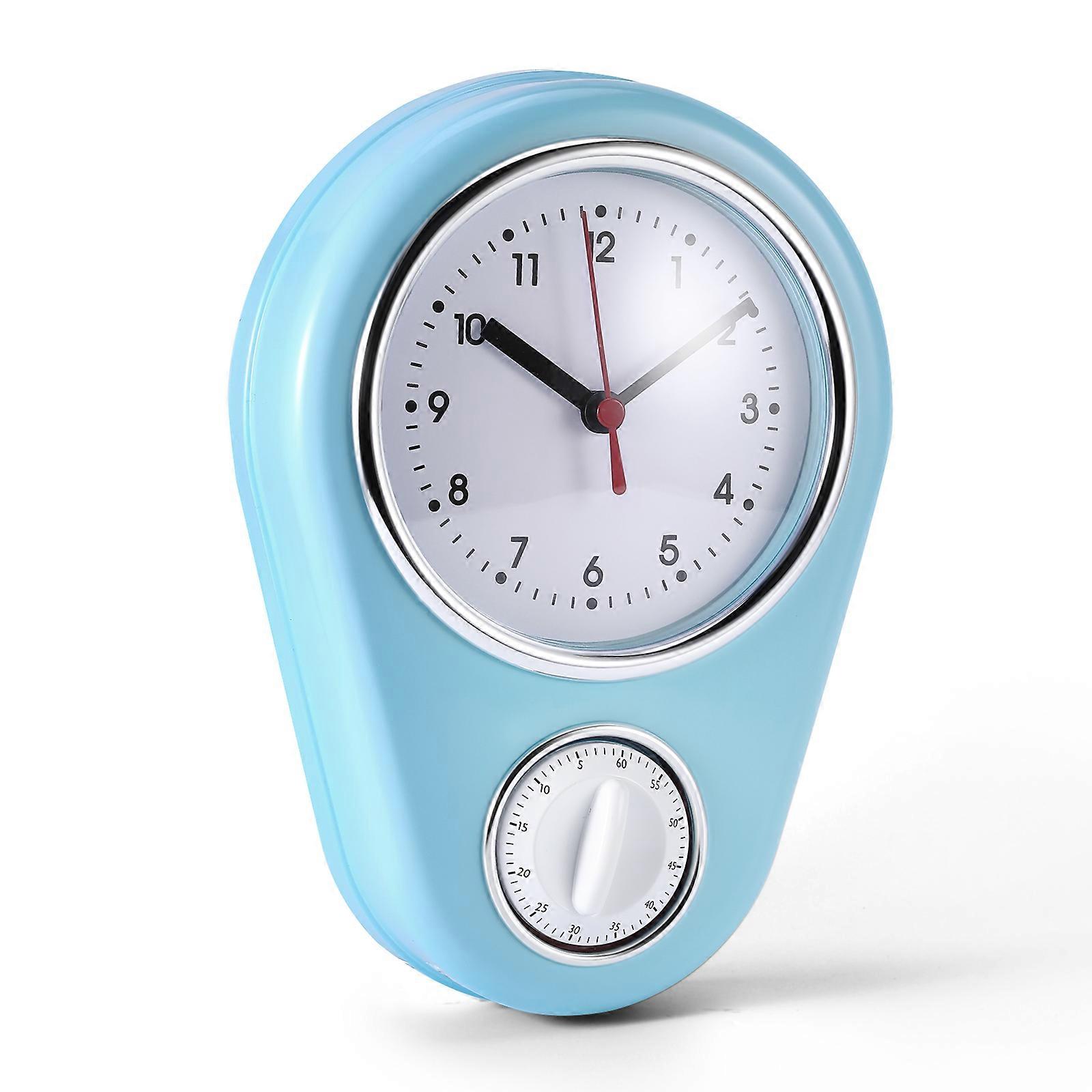Kitchen Timer Wall Clock Lake Blue