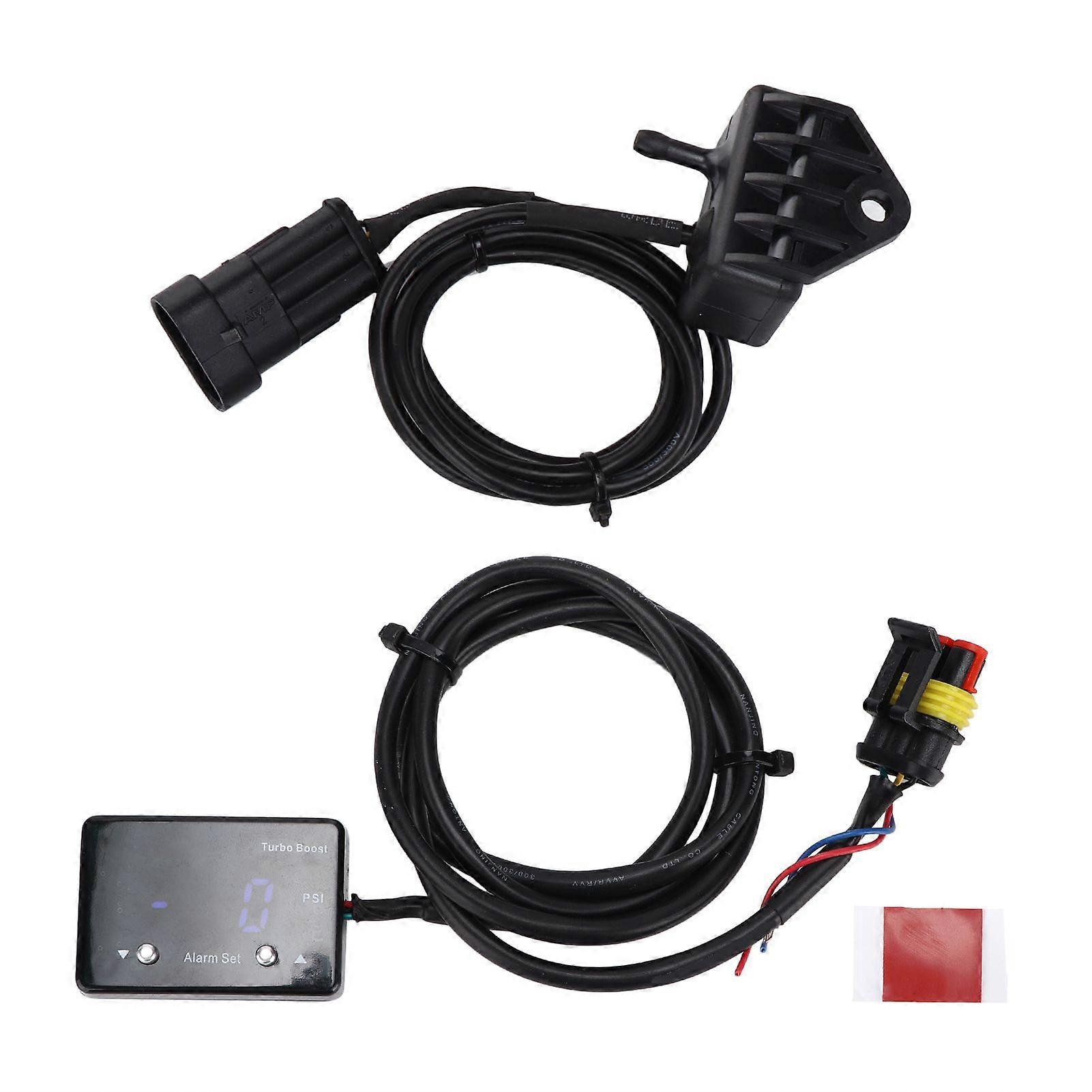 indicatore di temperatura turbo boost universale da 12 V con display a LED blu