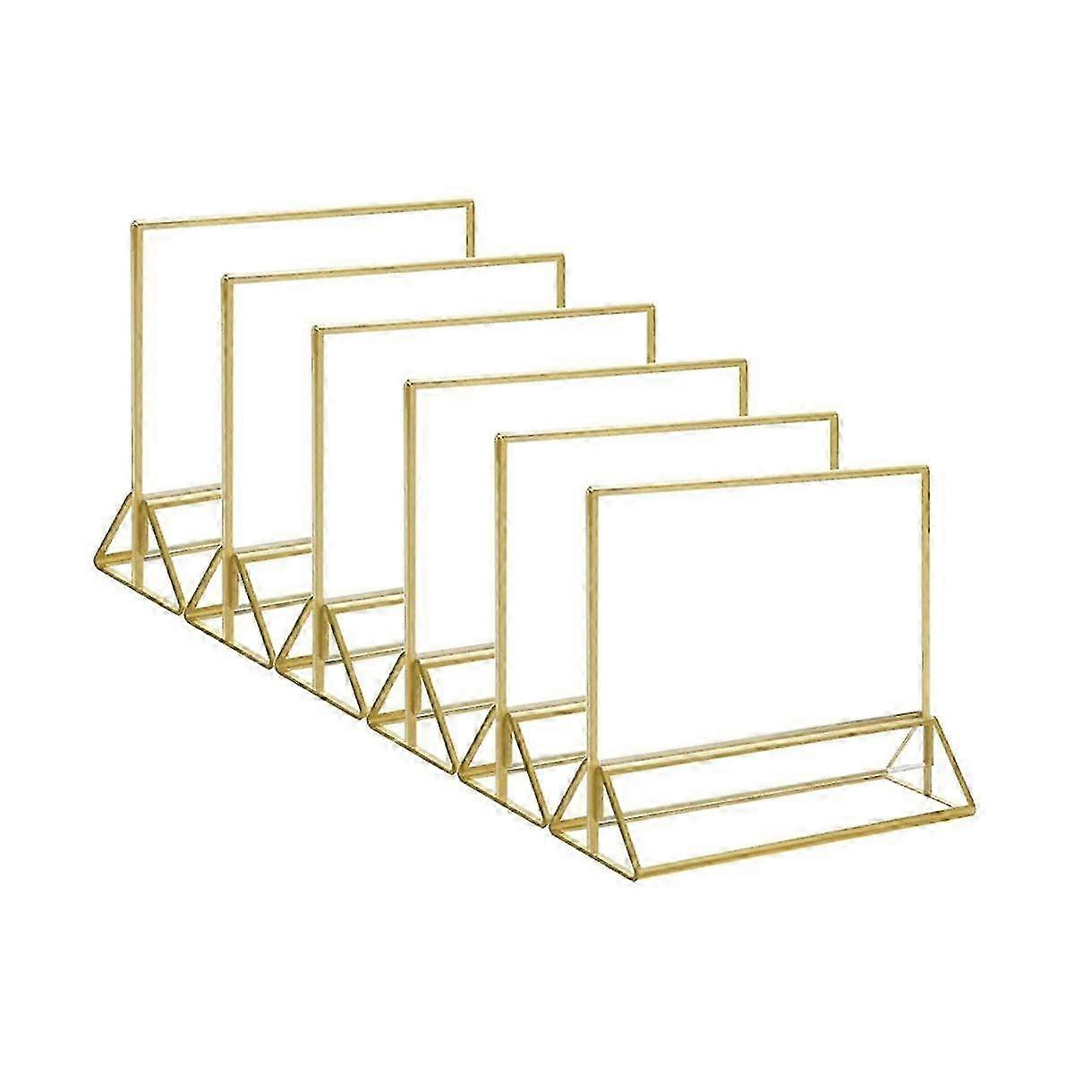 Horizontal clear acrylic sign holder double sided table menu picture frames for wedding table numbe p