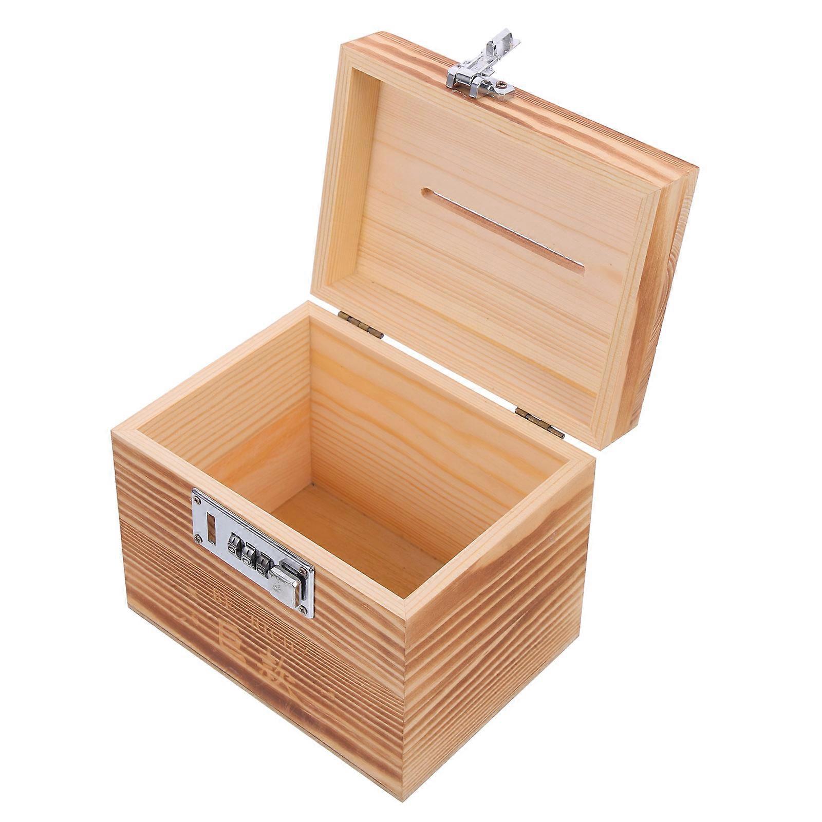Retro Brown Plastic Piggy Bank for Kids with Lockable Design and Compact Size 4.5 x 3.2 x 5.1 Inches