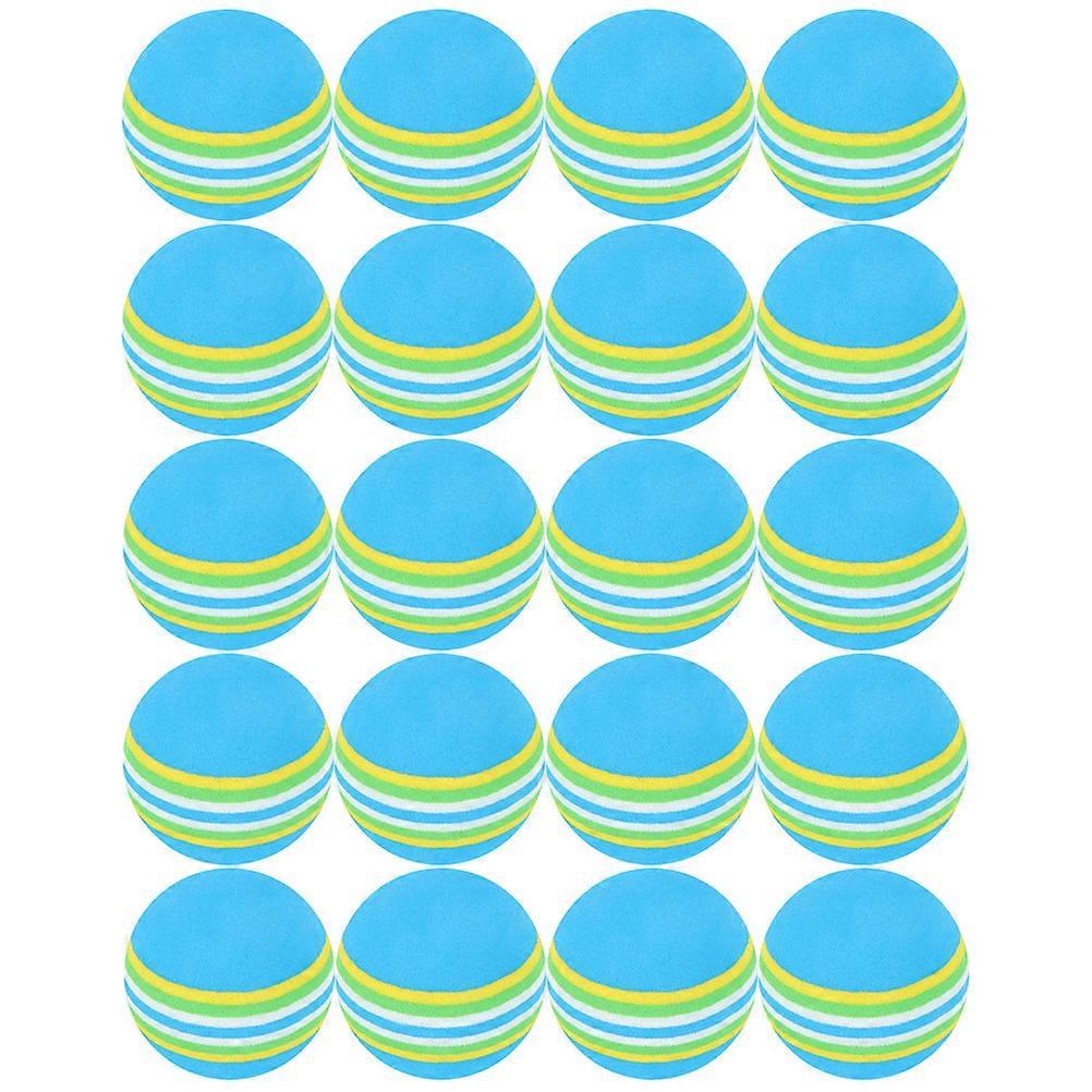 Blue EVA Golf Practice Balls Set of 20 for Indoor Use with 42mm Size Ideal Training Accessories