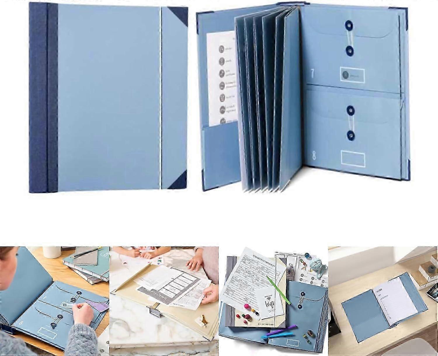 Document Organizer Folio, 2024 New Important Document Binder, Pocket Organ Storage Binder, In Case I Go Missing Binder