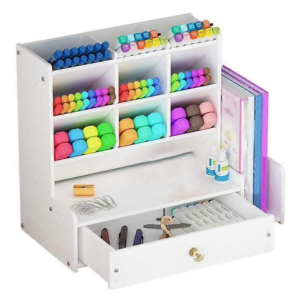 Schreibtisch Organizer DIY Pen Holder Box, Desktop Stationery Storage Rack For Home Office School, Model C03-1