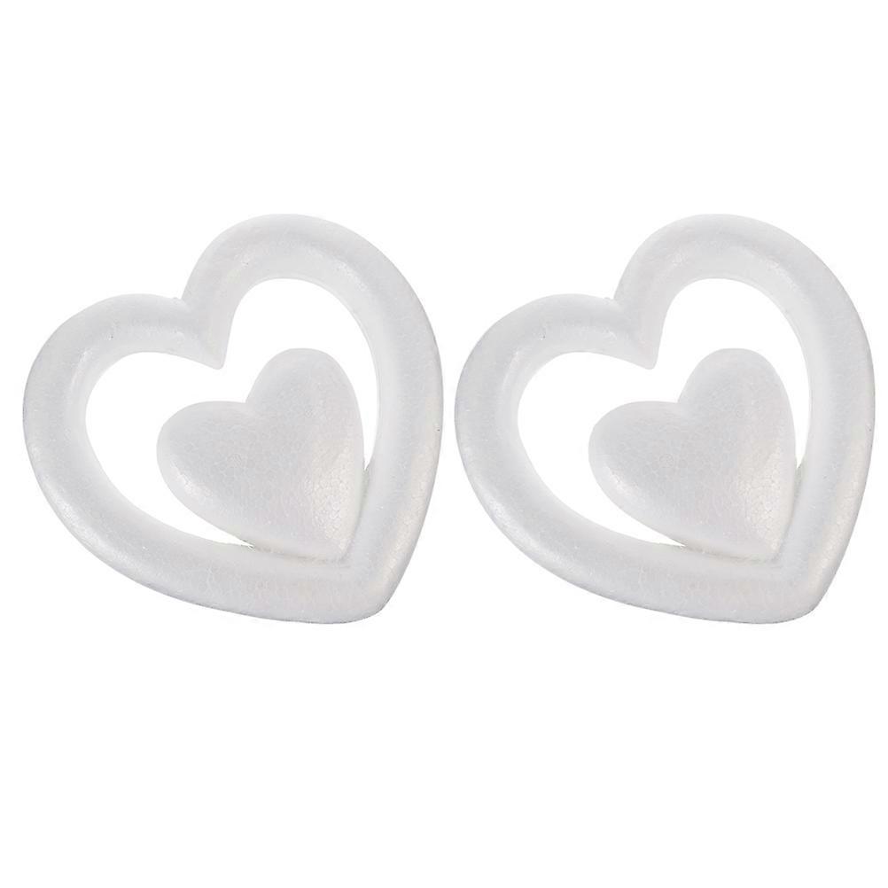 Heart Shaped Crafts for DIY Use Easy to Paint and Decorate with Sequins White Foam