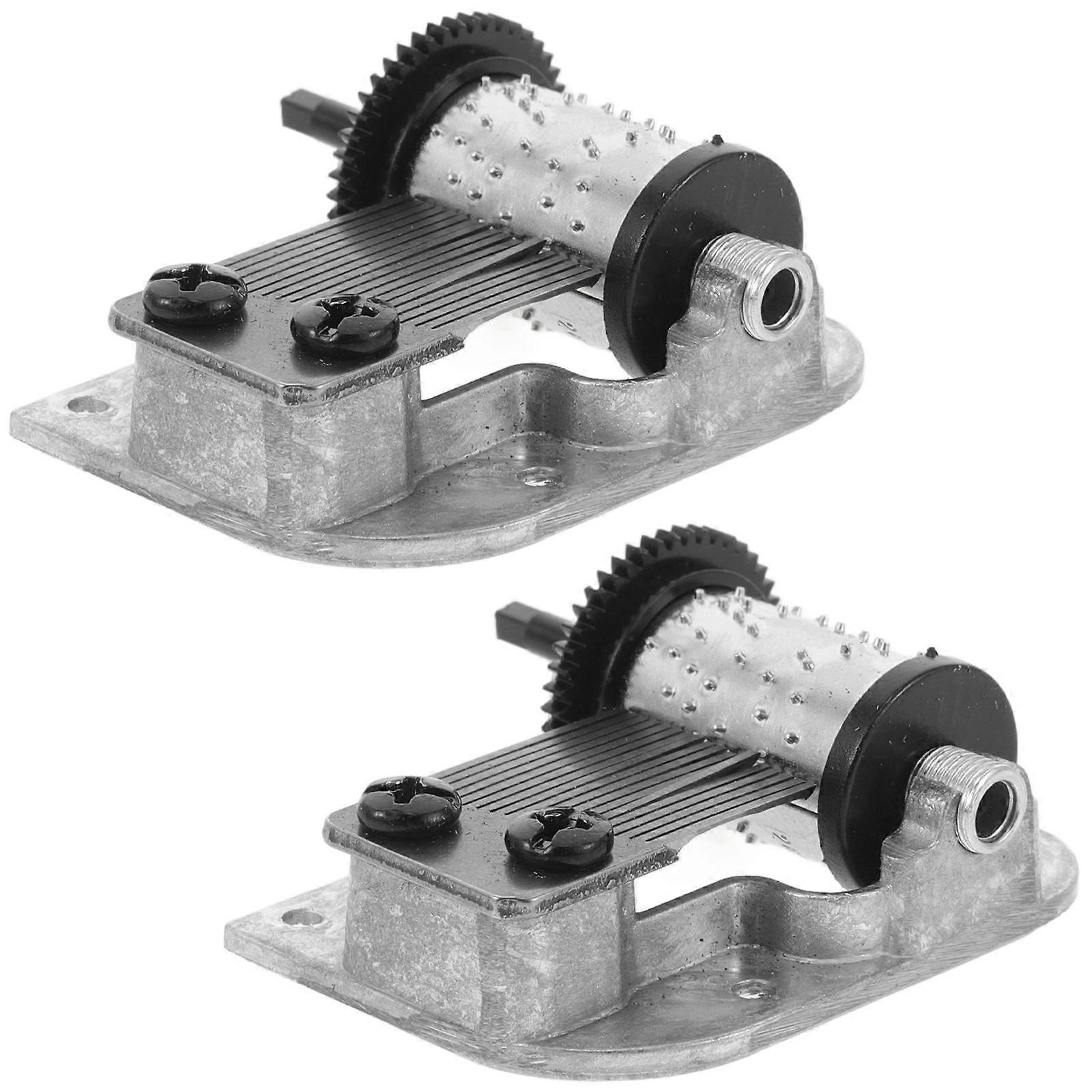 2pcs Unique Music Box Mechanism Set for Kids DIY Musical Box Parts Winding Replacement Movement Parts Accessory