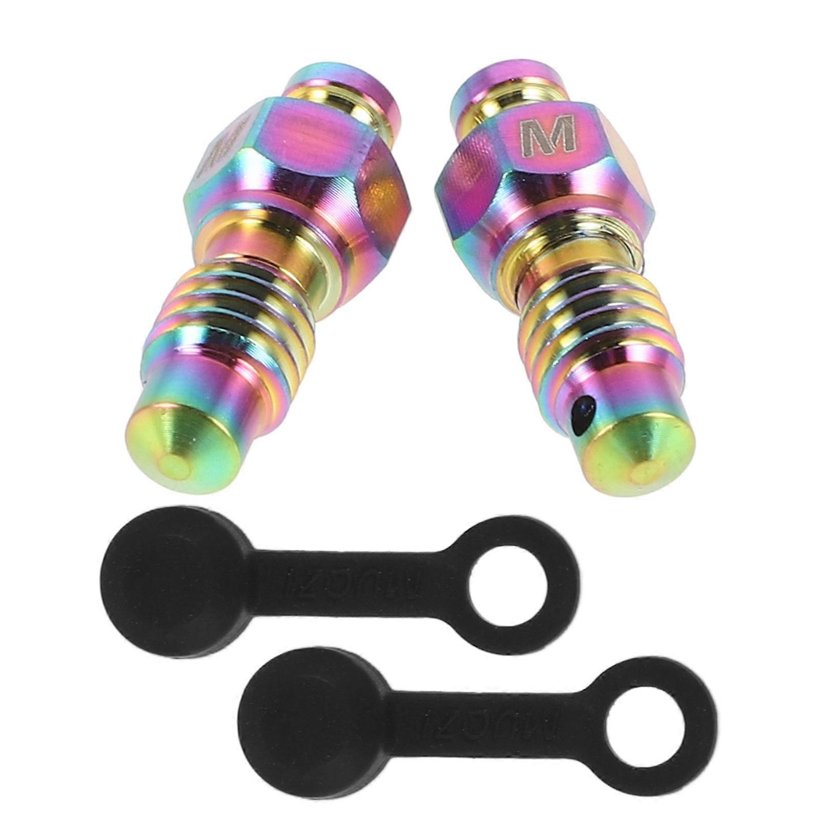 Bicycle Brake Bleeder Screw Set with Dust Cap for Easy Installation – Compatible with Mountain and Road Bike Brake Systems