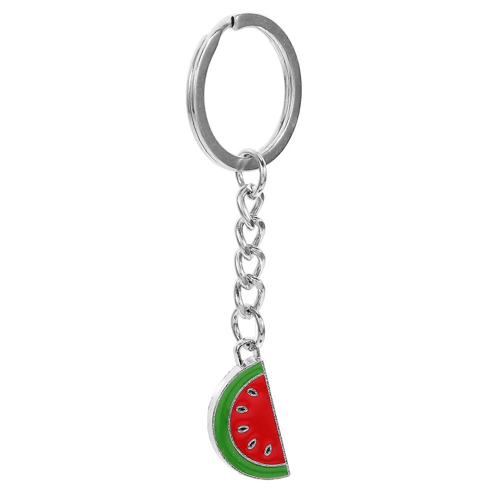 Cute Watermelon Keychain Charm Multi Functional Keyring for Bag Pendant Fruit Accessories Made of