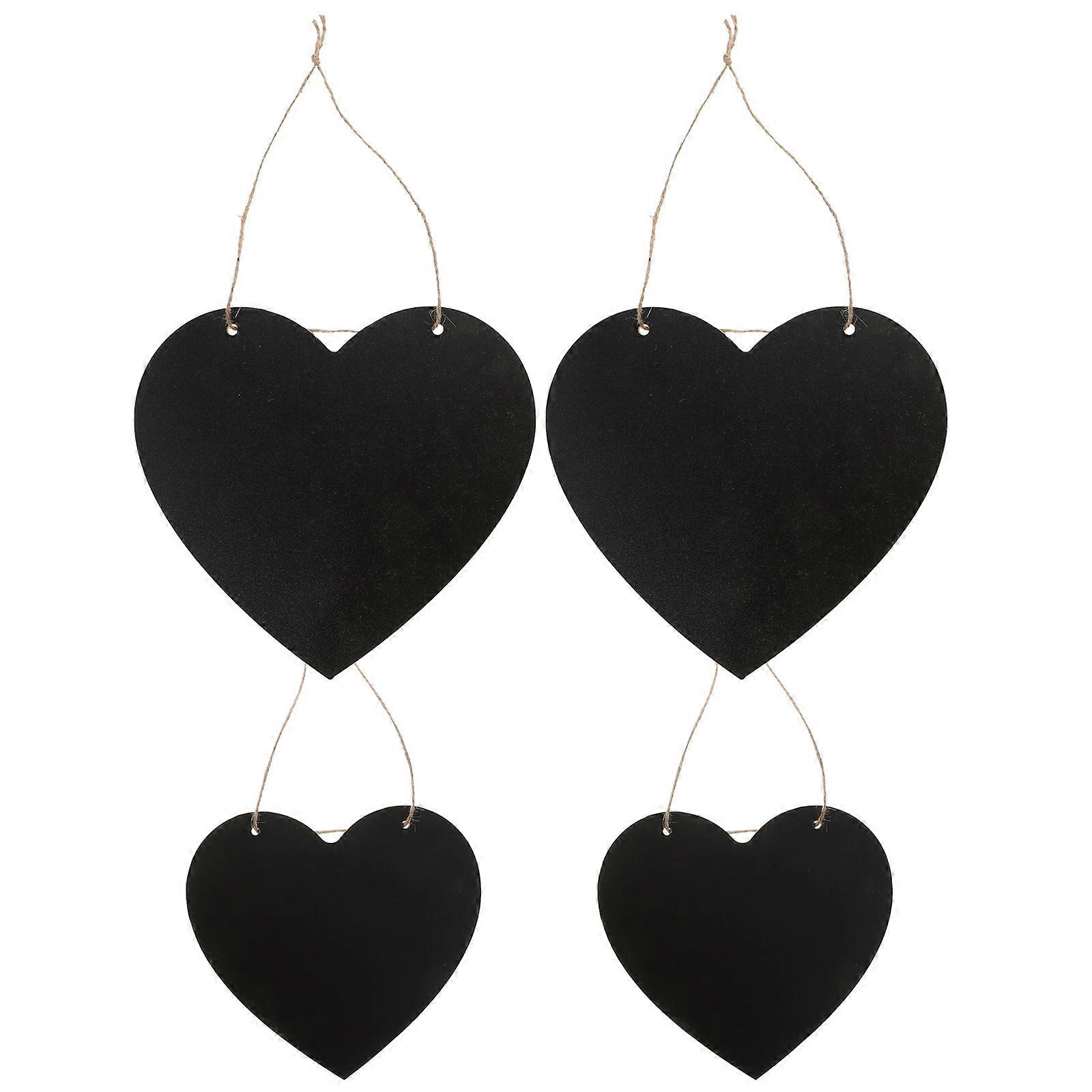 4PCS Black Hanging Plaque for Decor Synthetic Material 4 Pieces