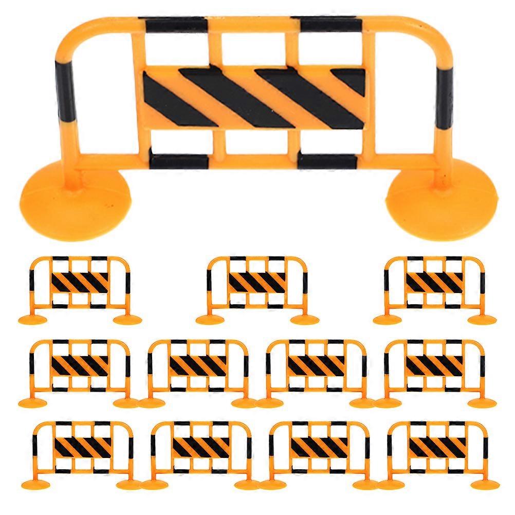 Miniature Traffic Fence Models 12Pcs Assorted Color Resin Cognitive Development for Decor