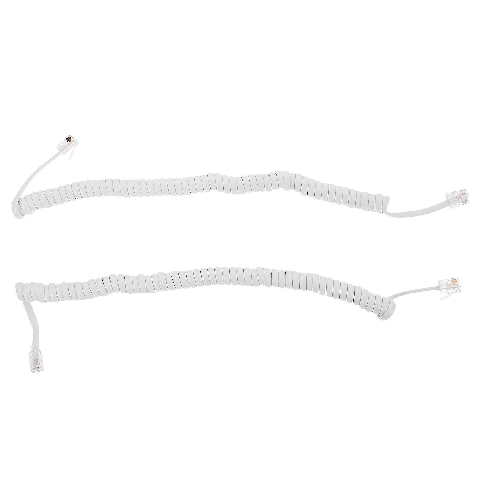 Coiled Telephone Cords for Landline Durable Flexible Cables with Tangle Resistant Design for Corded Phones, Stable Signal Transmission Replacement