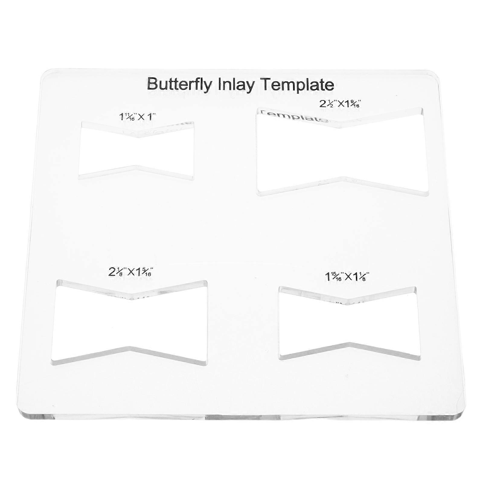 Acrylic Butterfly Inlay Template Router Jig Designed For Home Renovation Projects 15.20X15.20X0.30CM Ideal For Woodworkers 1Pcs