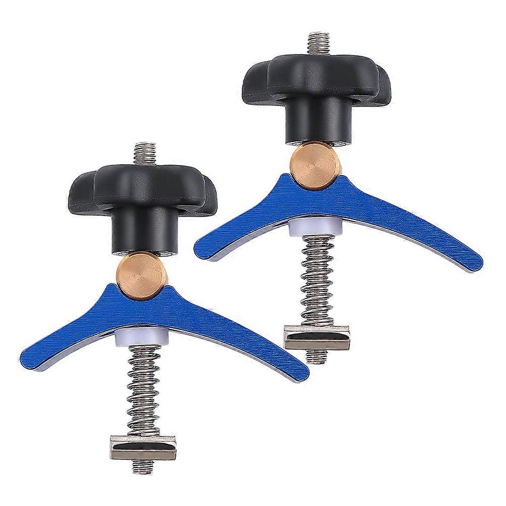 2pcs Heavy Duty Aluminum Track Clamps for Woodworking CNC T Slots with Enhanced Durability and Precise Holding