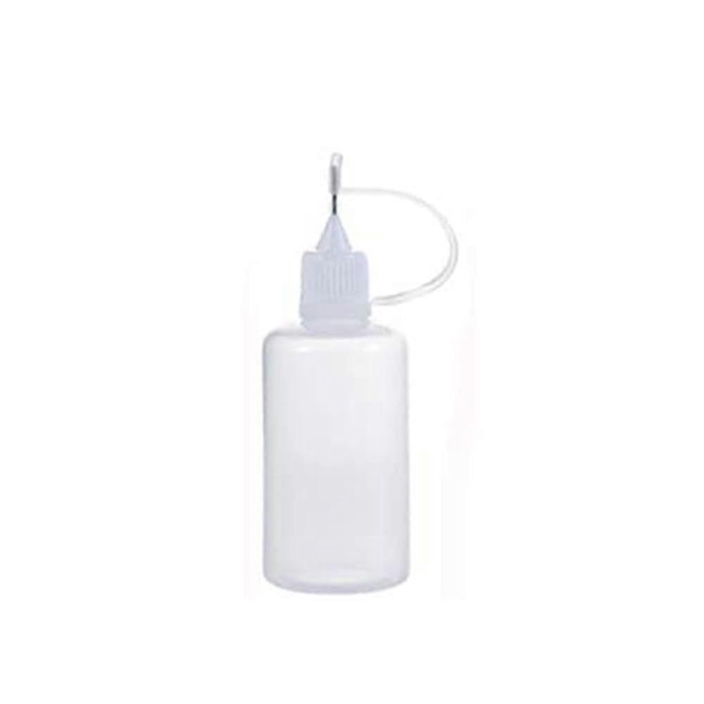 Glue Bottle 50ml, Transparent Needlepoint Applicator Squeeze Bottle, Portable Empty Dropper for Precision Crafting