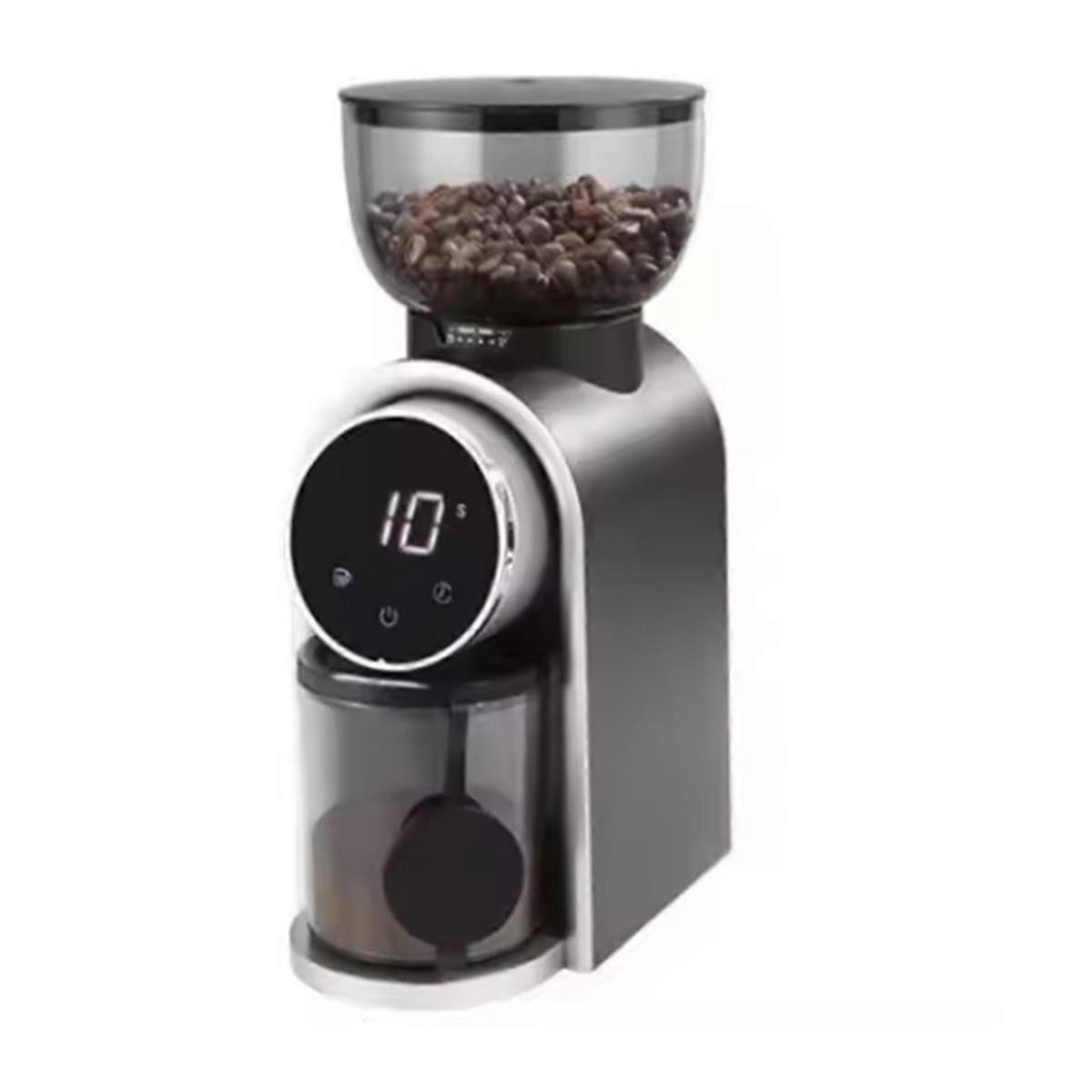 Automatic Electric Coffee Grinder Burr Mill with Visual Bean Storage for Espresso American Coffee U