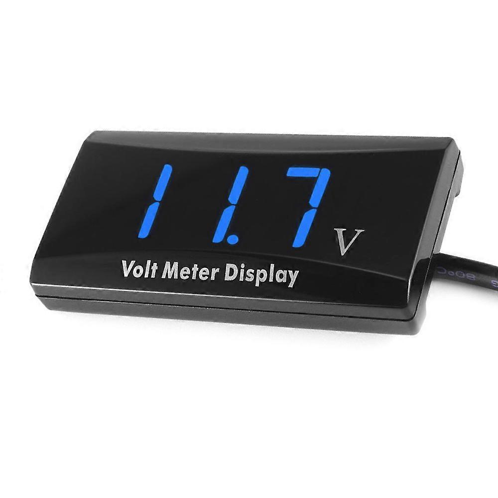 12V Digital LED Voltmeter for Car Motorcycle Battery Voltage Meter Gauge Panel with Bright Display