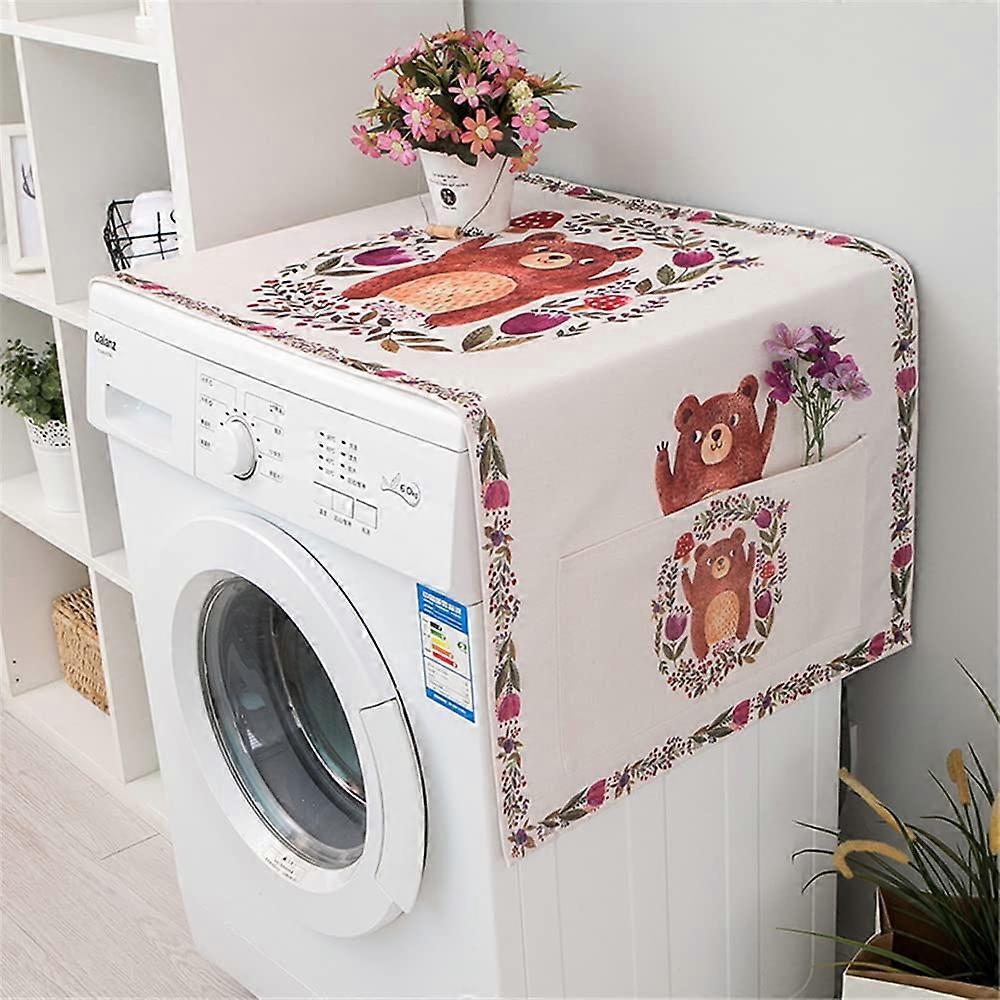 Fridge Dust Covers for , MultiFunctional Machine Cover with Side Storage (35x95cm) Ref: 8235