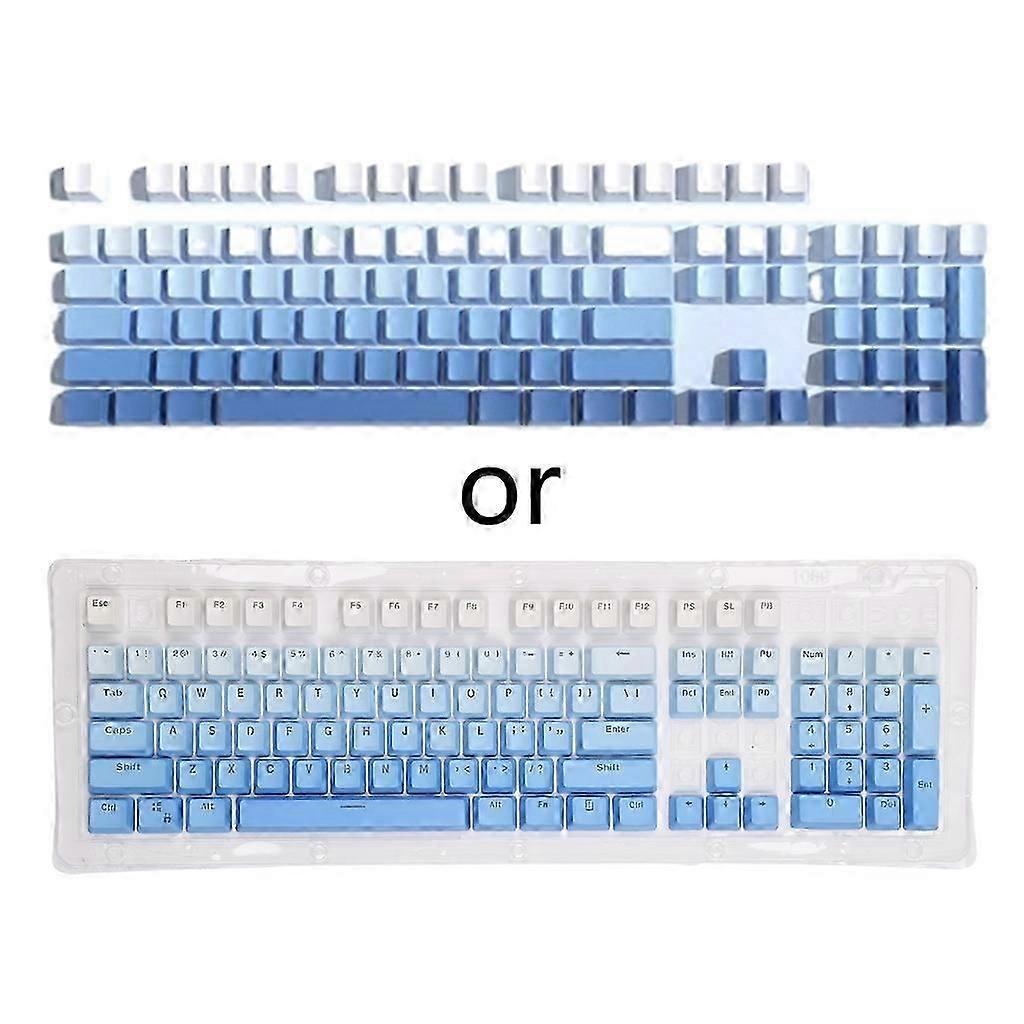 104 Keys Gradient Backlit Keycaps Thick PBT OEM Profile 12mm for MX-Switches of Mechanical Keyboard Keycap Double-Shot