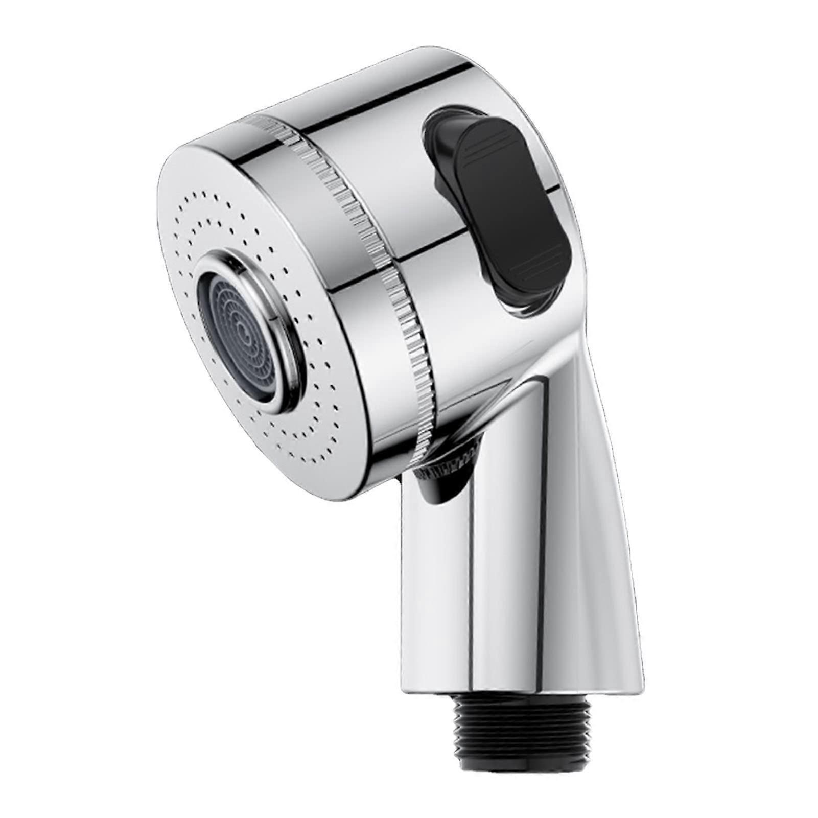 Handheld Shower Head WaterSaving, PushButton Flow Control, BuiltIn Power Wash for Tub, Tile, and Pets