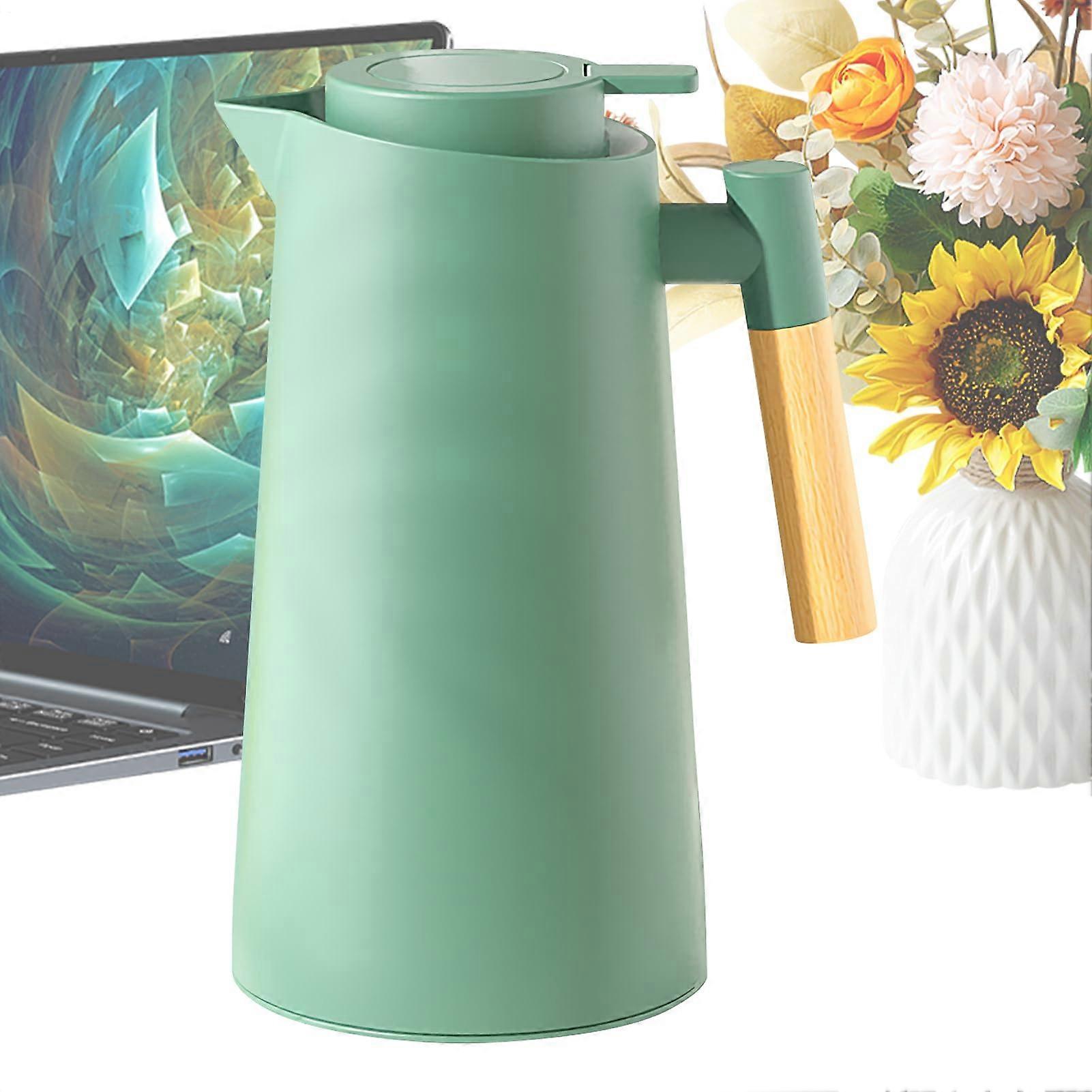 Coffee Carafes for Keeping Hot,1000ml Glass Lined Juice Carafe  Water Pitcher, Tea Jug