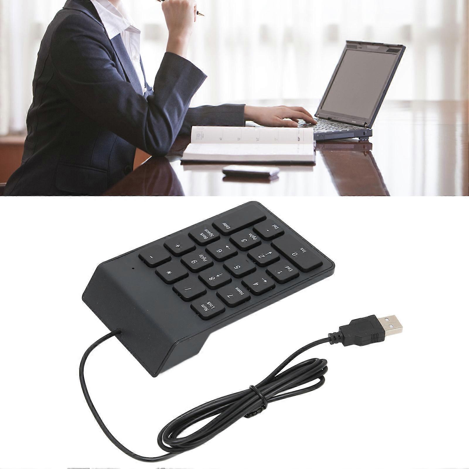 Numeric Keyboard USB Mini 18 Keys Numeric Pad Suitable for PC Desktop Notebook Computers