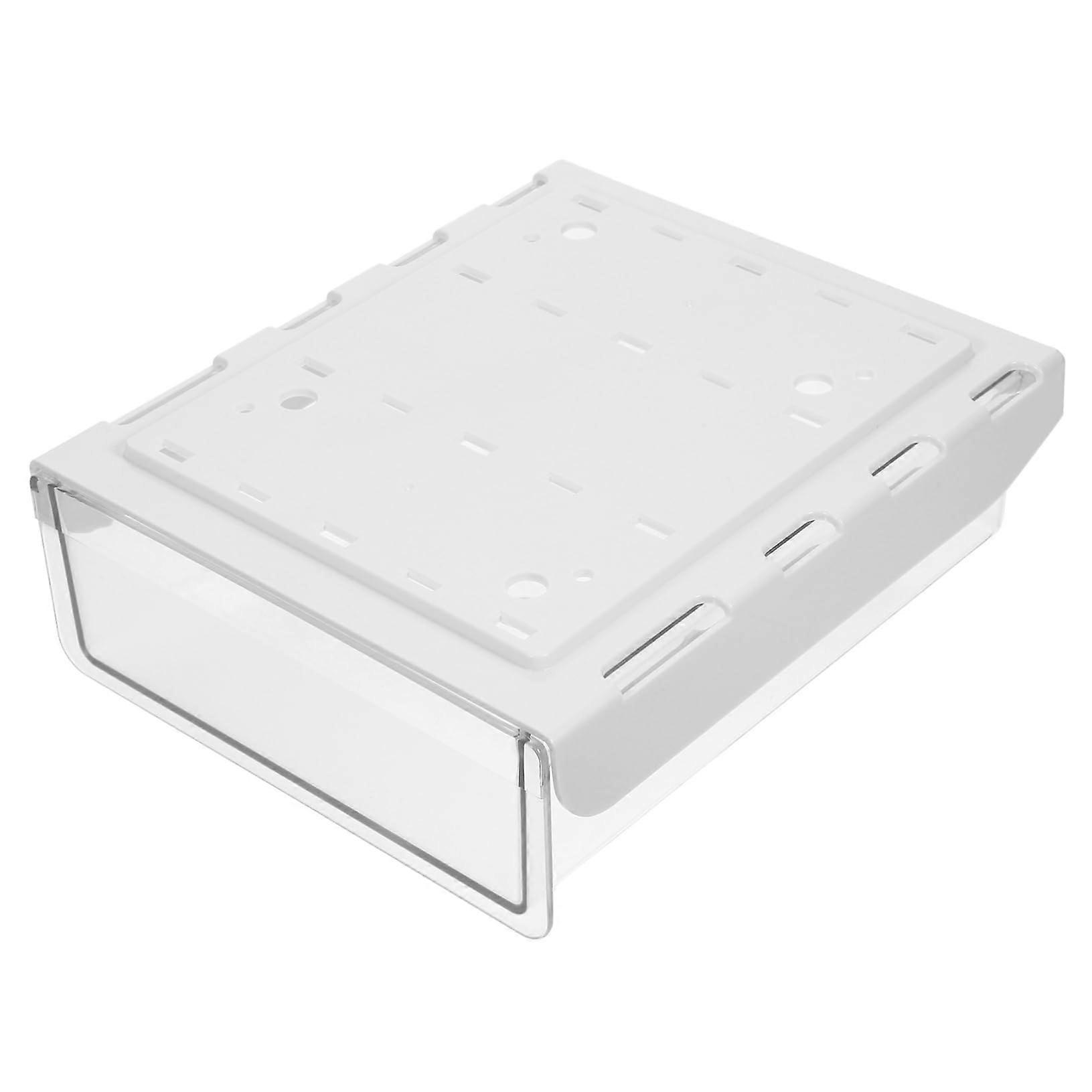 Under Desk Drawer Organizer - Large Capacity Acrylic Storage Box for Office Supplies, No Drill Installation, Multi-Function Design
