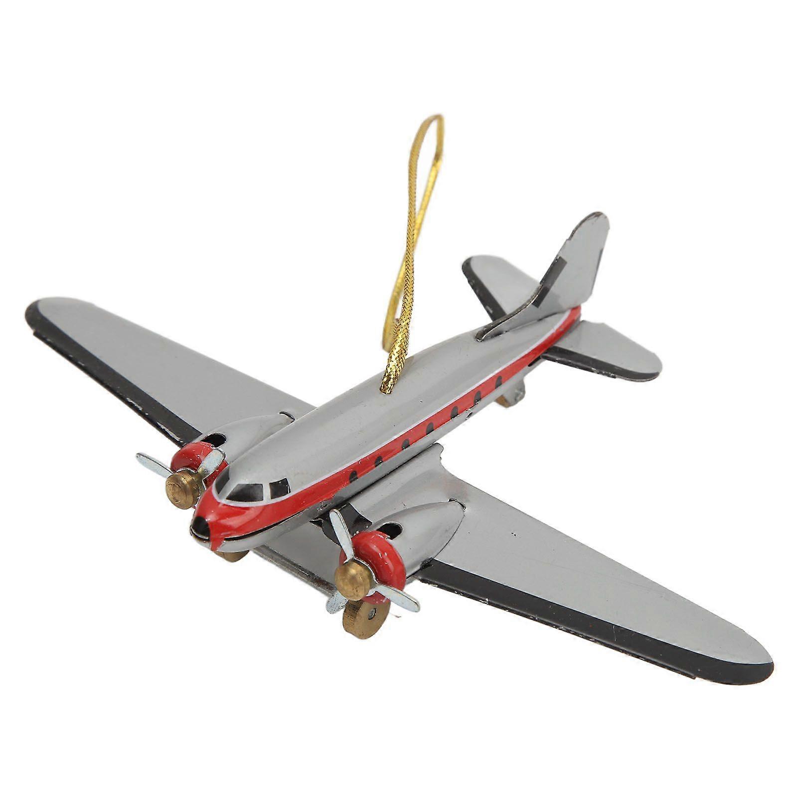 Metal Aircraft Model Vintage Metal Airplane Model Tinplate Retro Airplane Toy for Collection