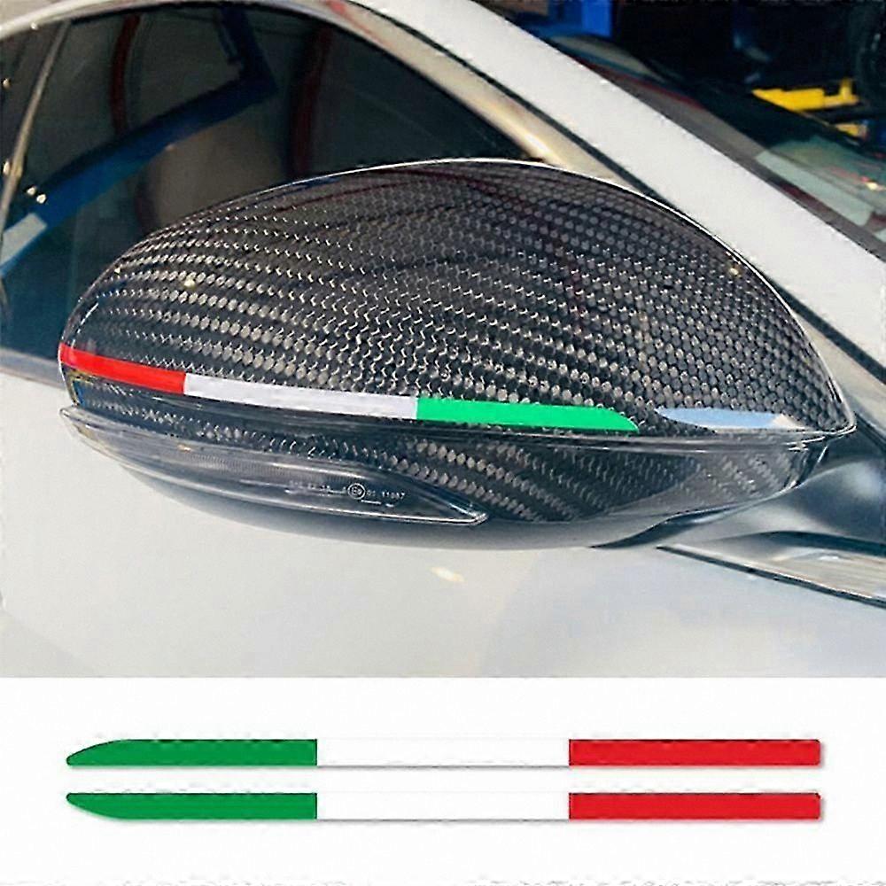 2PCS Italy Style Car Mirror Stickers Auto Decals Compatible with Multiple Vehicle Models