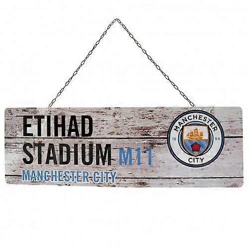 Manchester City FC Rustic Plaque