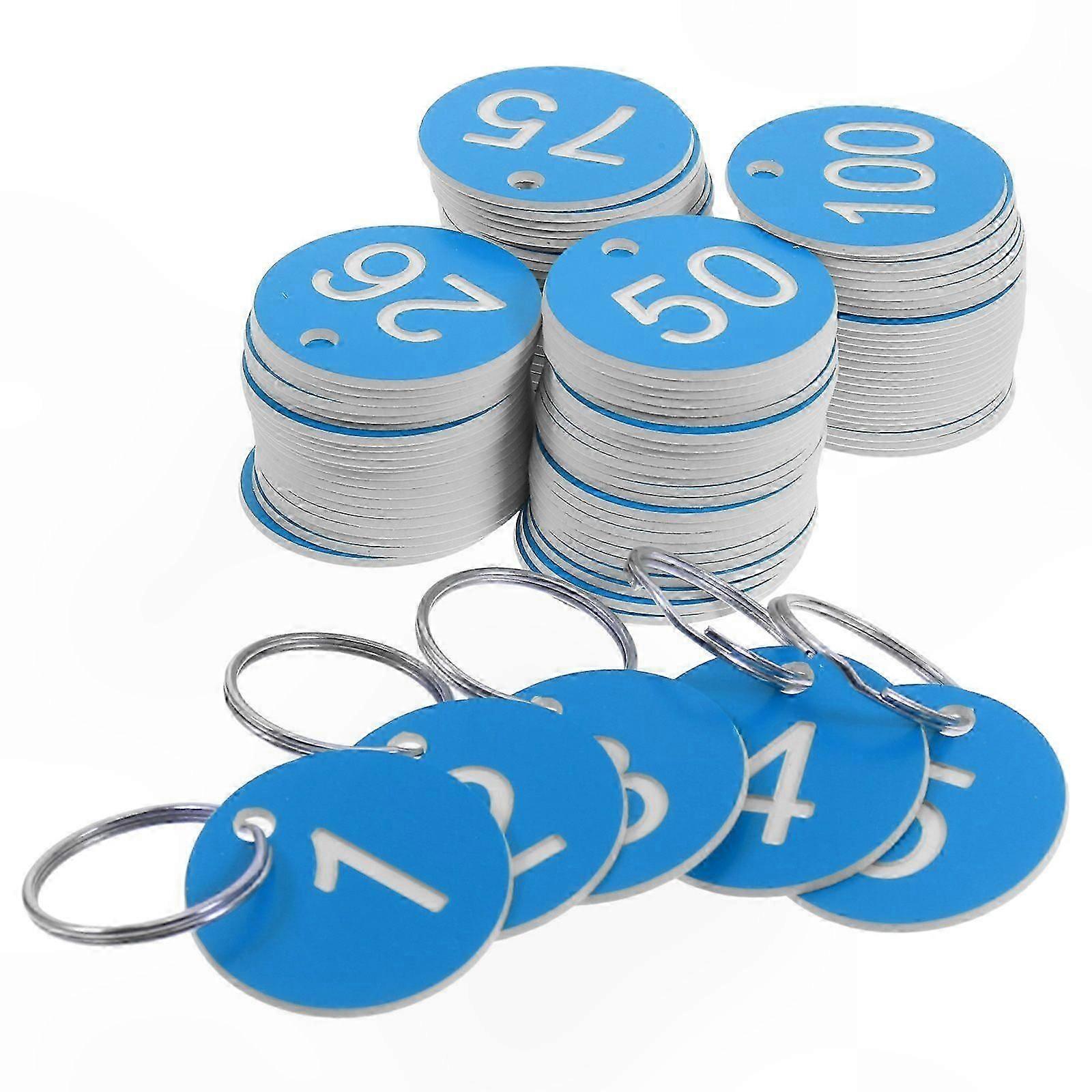 30-Pack Circular Numbered Key Tags for Organization Use