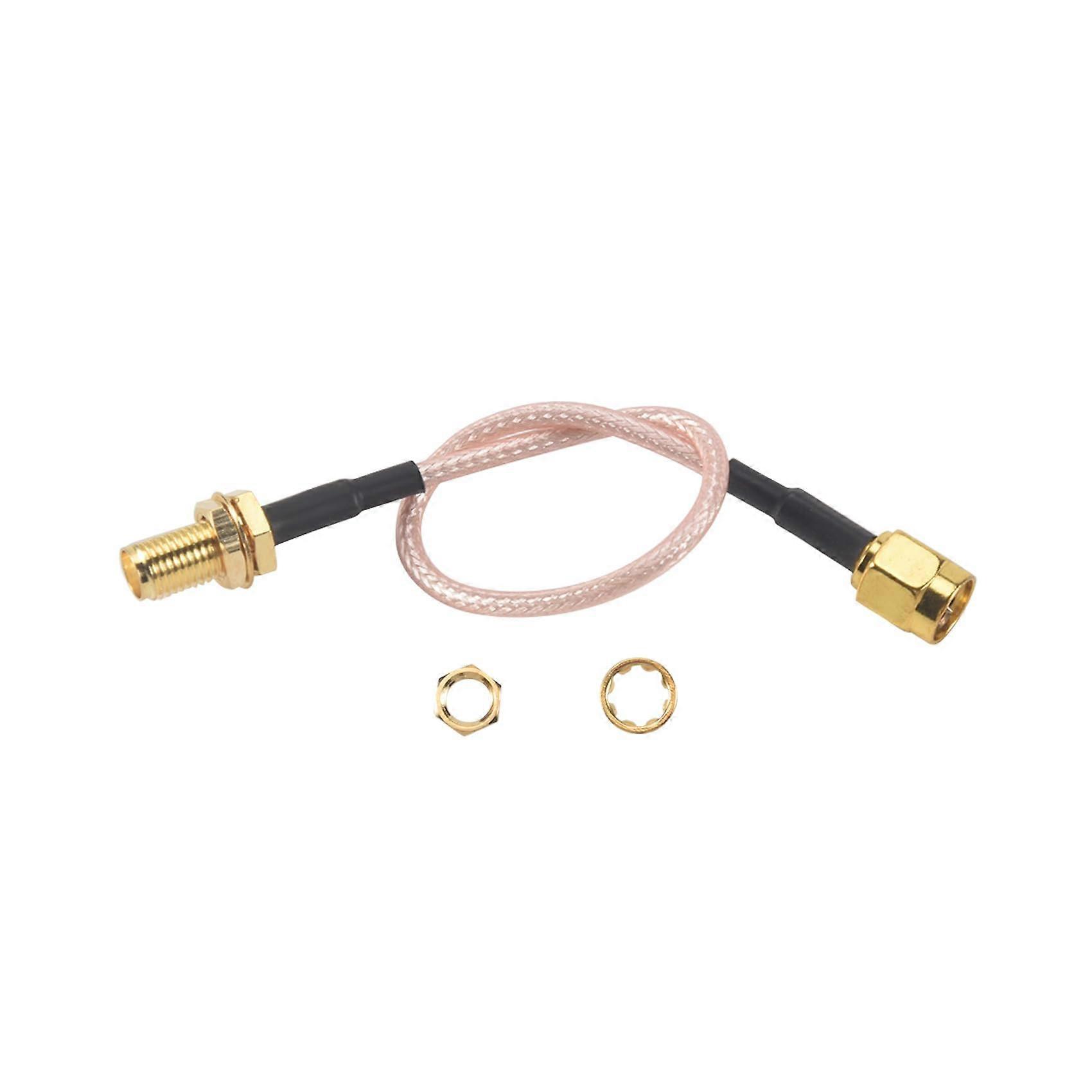 SMA Male to SMA Female Nut Bulkhead Crimp RG316 Coaxial Cable Jumper Pigtail 15cm 50 Ohm for Antenna Connection