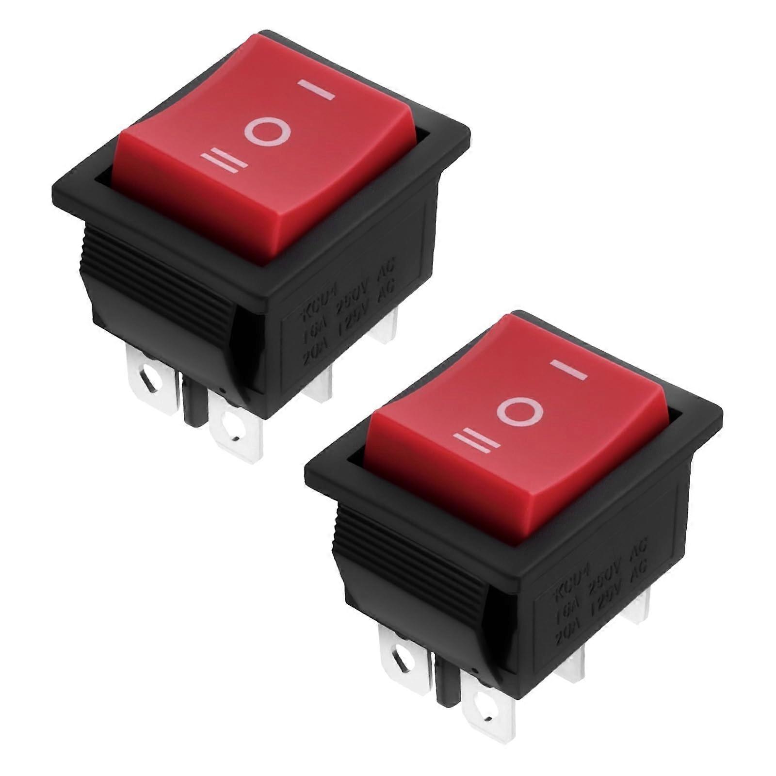 2Pcs 6Pin 16A 250V AC Generator Start On Off Switch KCD4 Compatible With Champion CPE 46539 46565 3800W