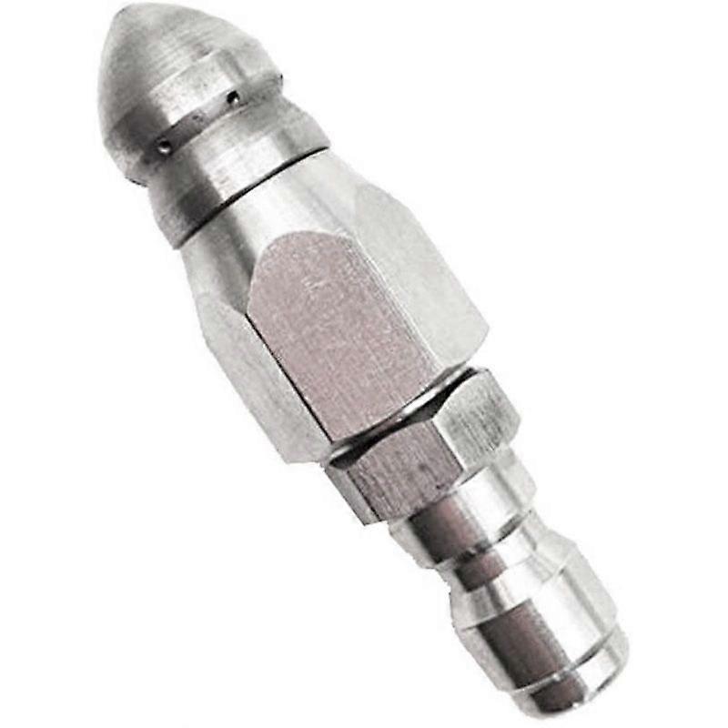 Pressure Washer Sewer Jetter Nozzle with Stainless Steel, Durable Design Sewer Jet Nozzle,1/4Inch Q