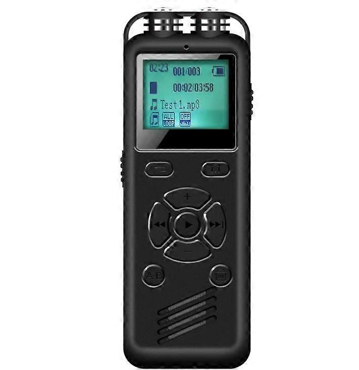 16GB Digital Voice Recorder Voice Activated Recorder for Lectures Meetings Audio Recorder with Playback Small Rechargeable Recording Device(Black)