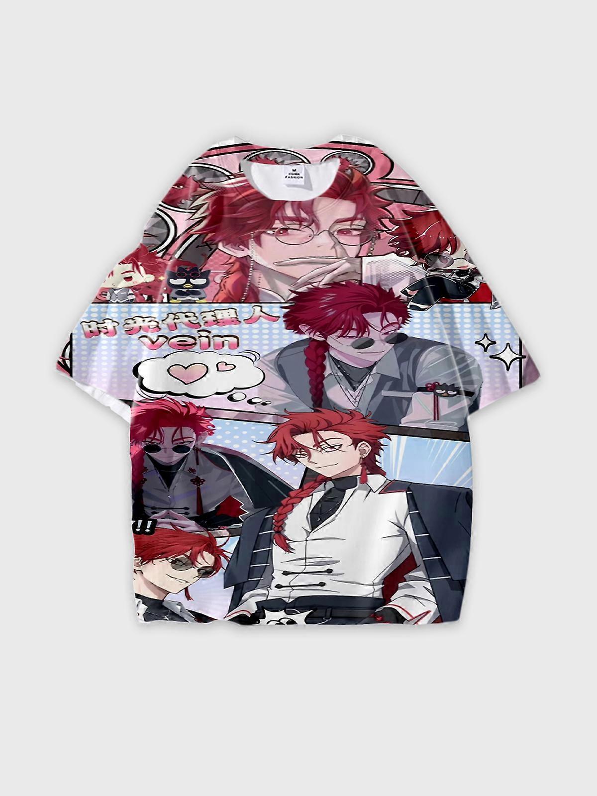 T-Shirt Short Sleeve Round Neck, Summer Casual Loose Graphic Tee, Unisex The Link Click W610