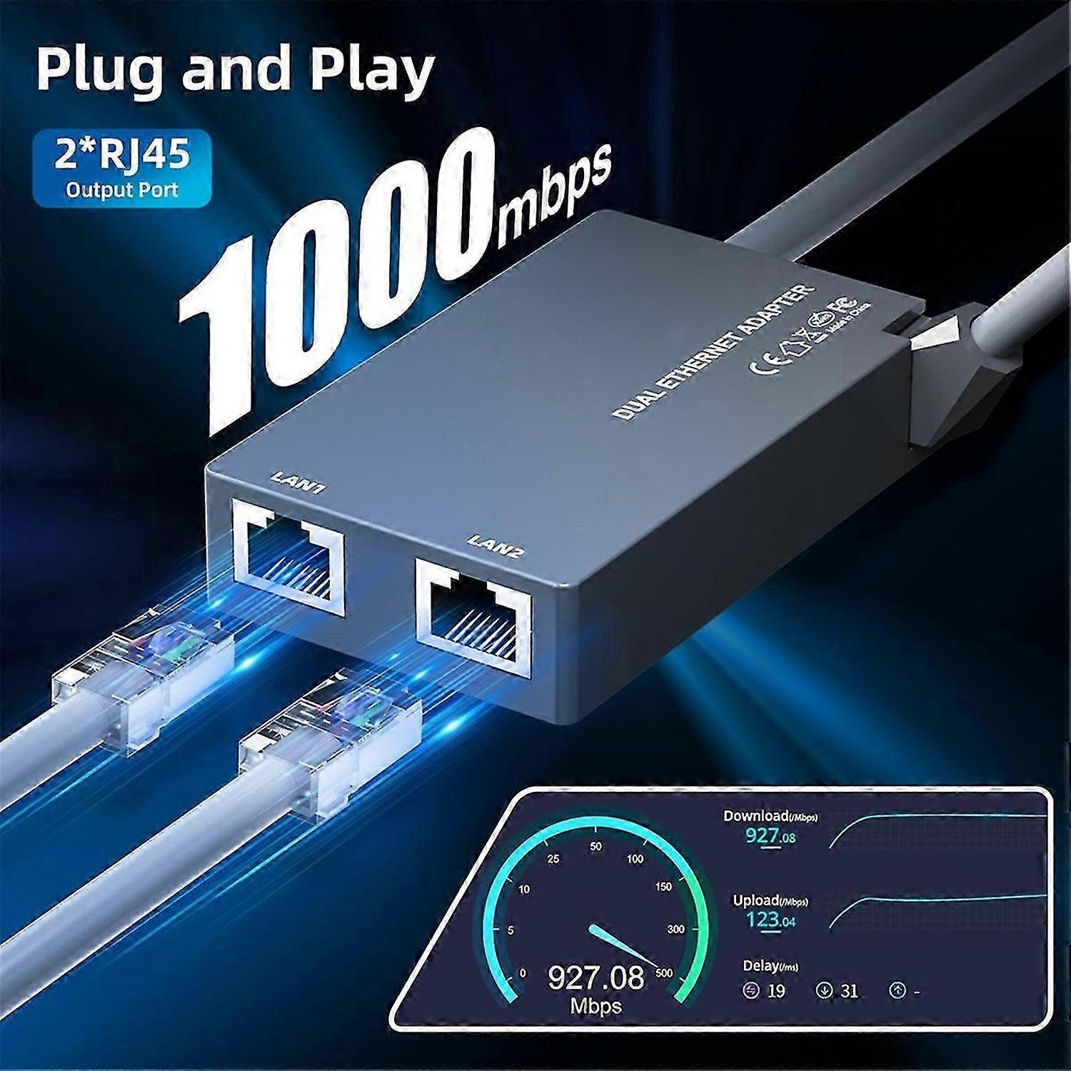 For Starlink 2 Ports Ethernet Adapter for Wired External Network GEN2