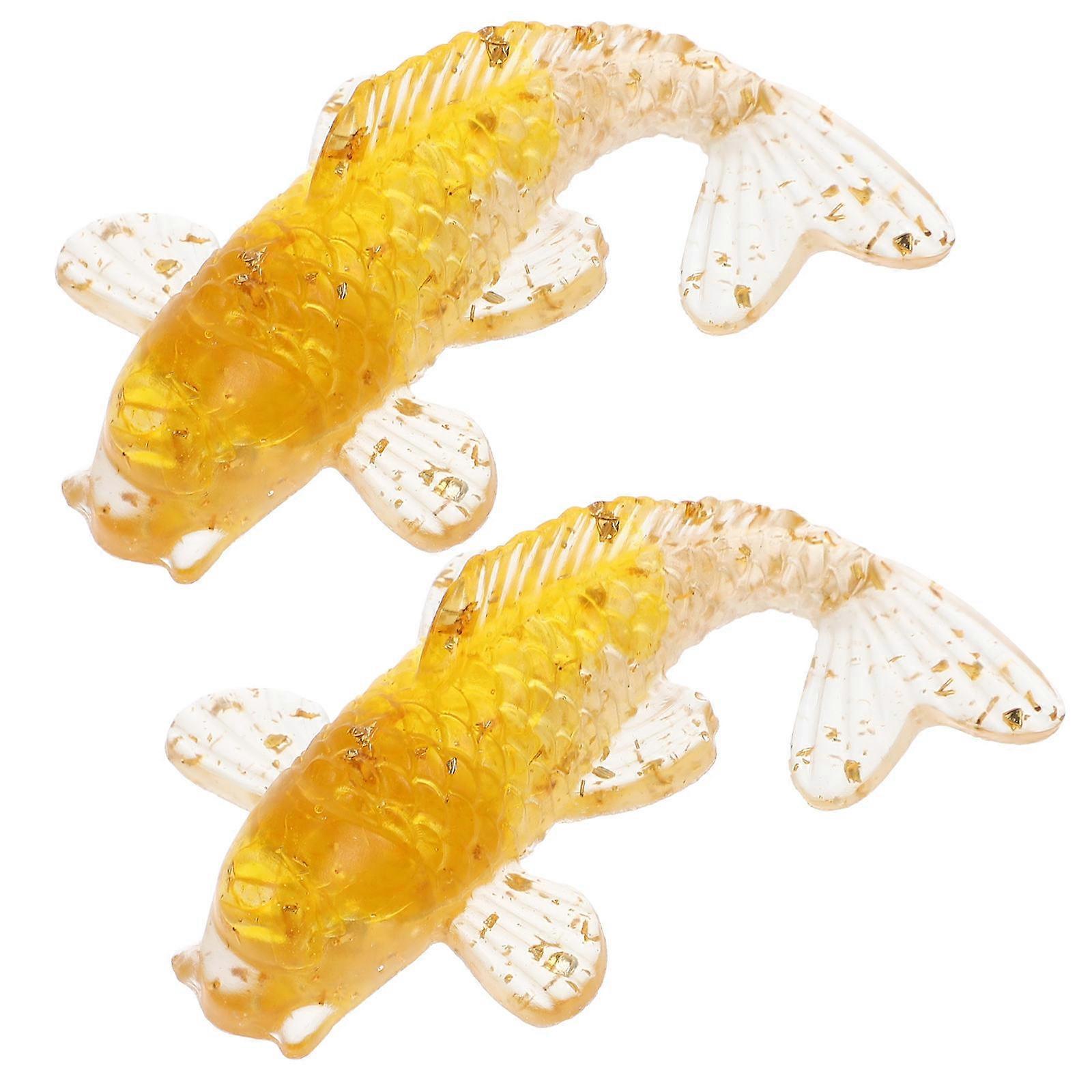 Handmade Crystal Fish Figurine for Home Decor 4Pcs Statue Set