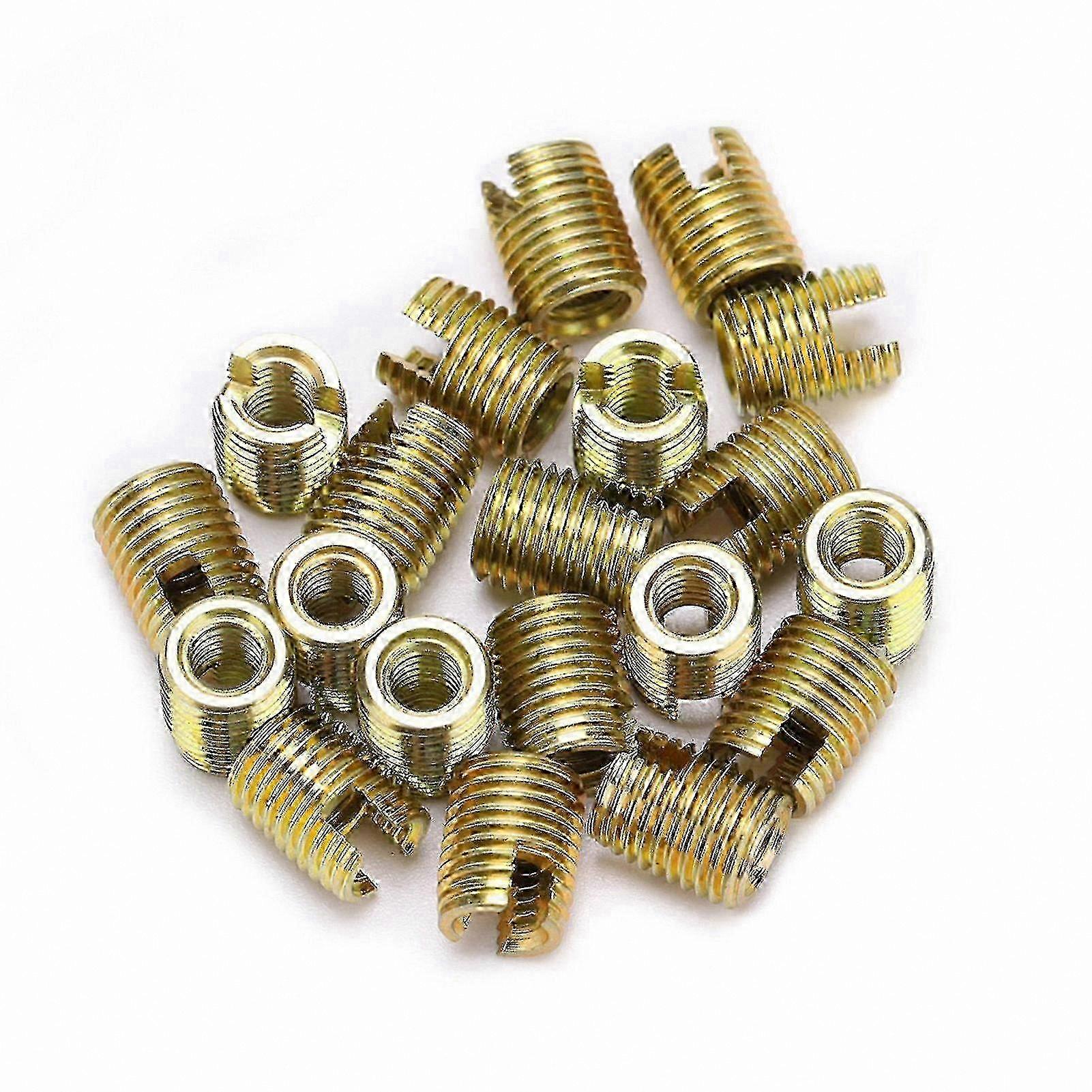 20-Pack Carbon Steel Threaded Inserts for Self-Tapping Applications hwy