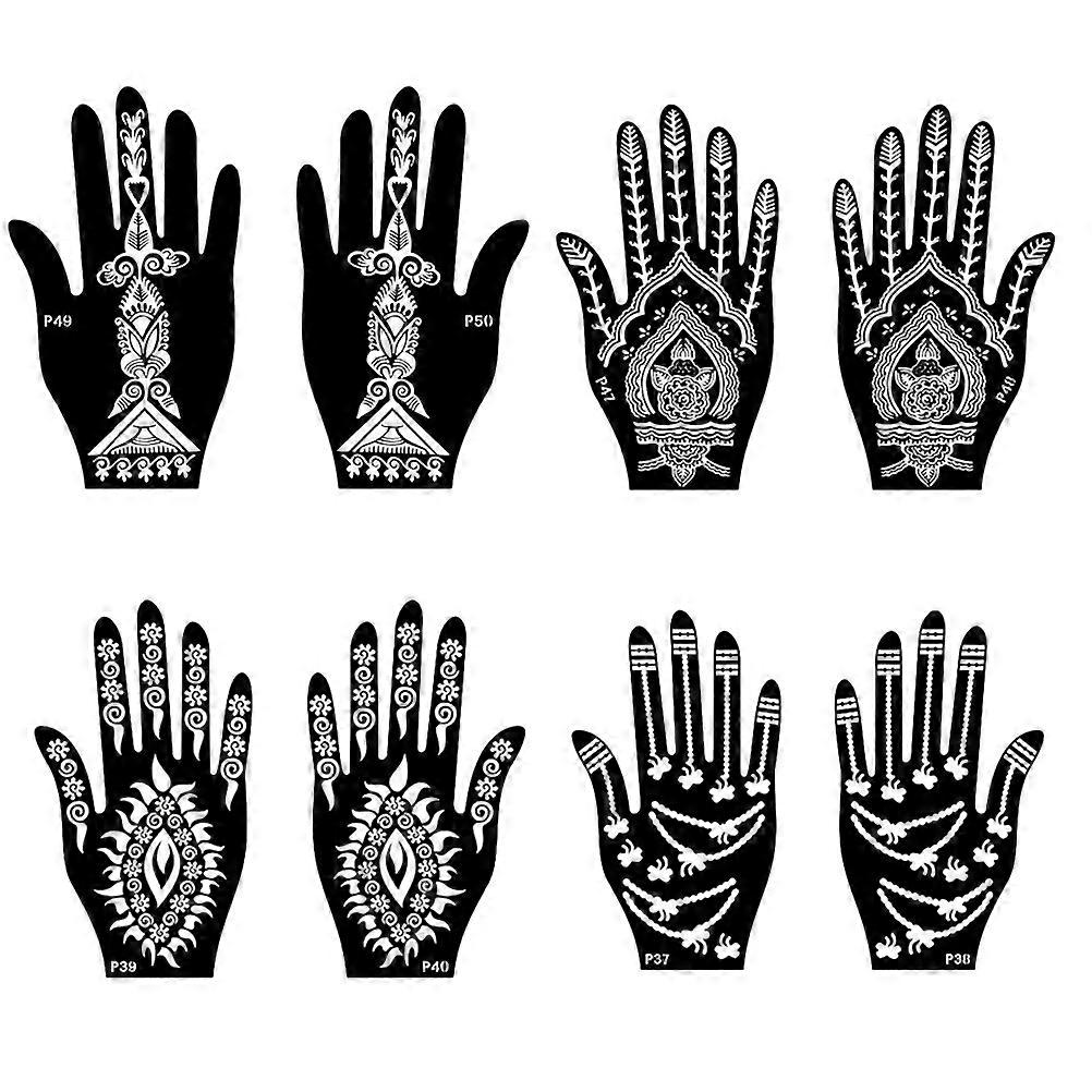Tattoo Totem Stencil Self-Adhesive Multi-Style Body Art Templates 4Pairs
