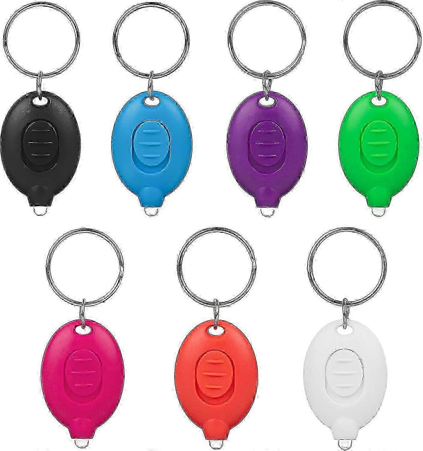 7 Pcs LED Keychain Flashlight Mini Keychain Light Ultra Bright Tiny Flashlight WJP