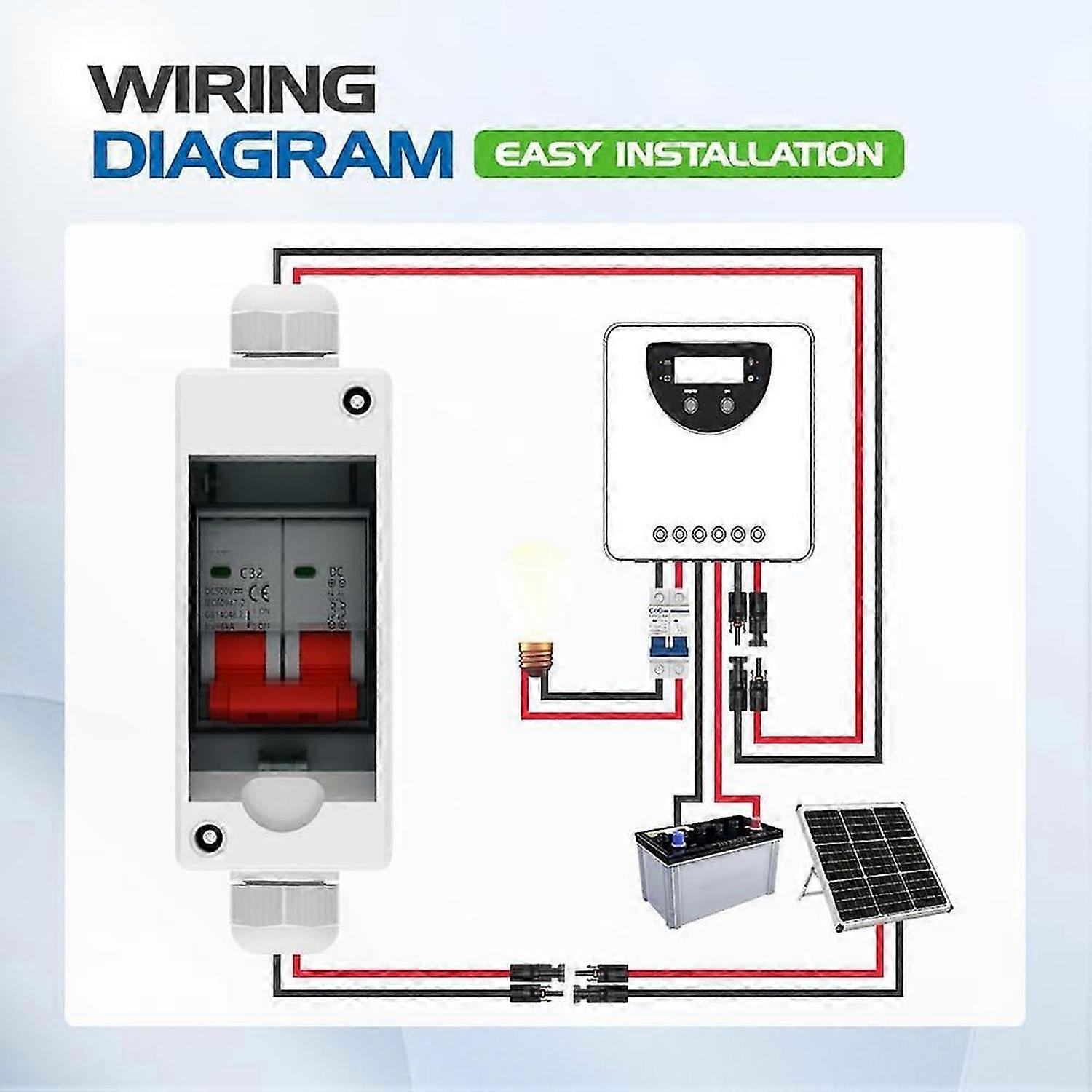 32A DC1000V Breaker Box PV Disconnect Switch with IP65 Waterproof Box