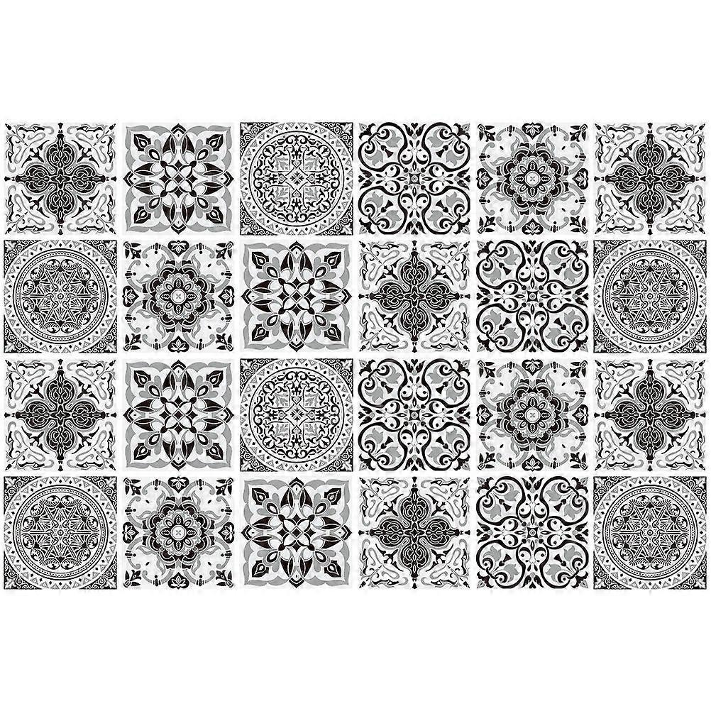 Adhesive Tiles Peel and Stick Tile Stickers for Kitchen Waterproof Pvc Material Function 24Pack