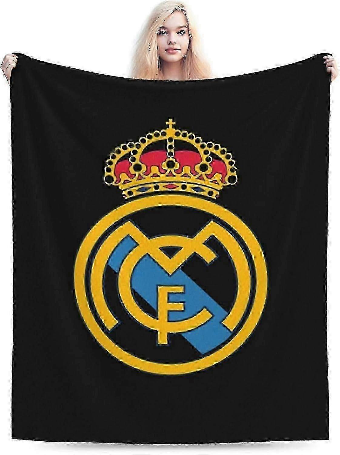 Real-Madrid Blanket Soft Cozy Fleece Throw Blanket Plush Lightweight Warm Fuzzy Flannel Blankets and Throws for Couch Sofa Bed
