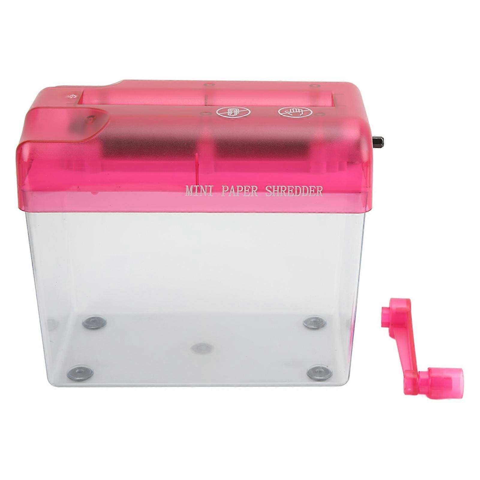 Destructeur manuel entièrement transparent, silencieux, compact, antidérapant, pour bureau et école