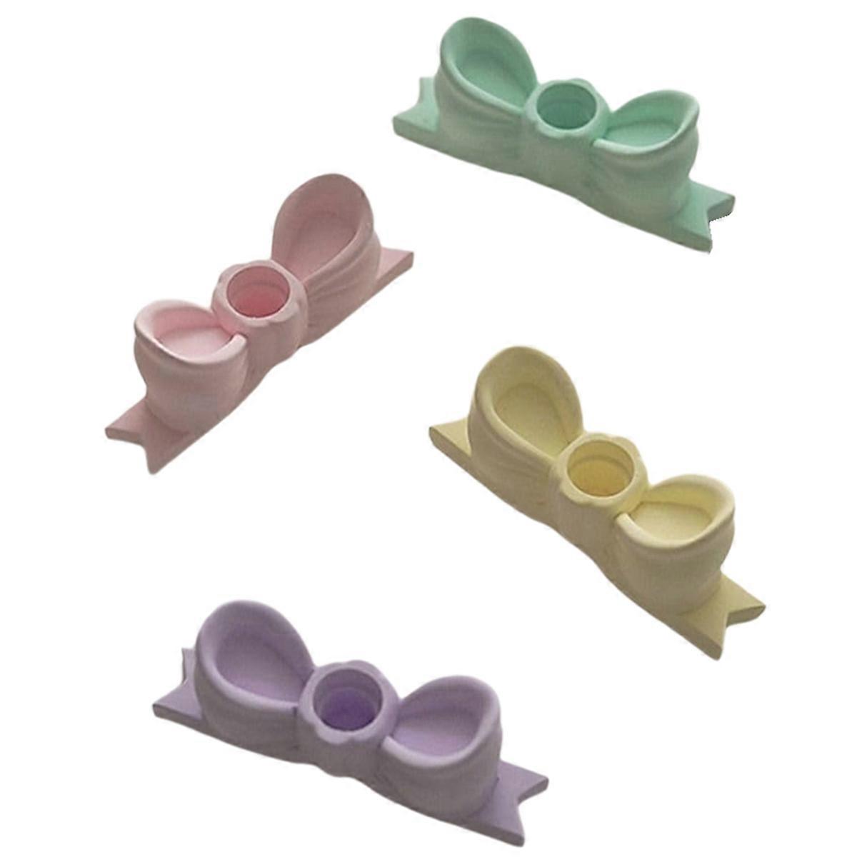 Bow candlestick long rod aromatherapy candle candlestick