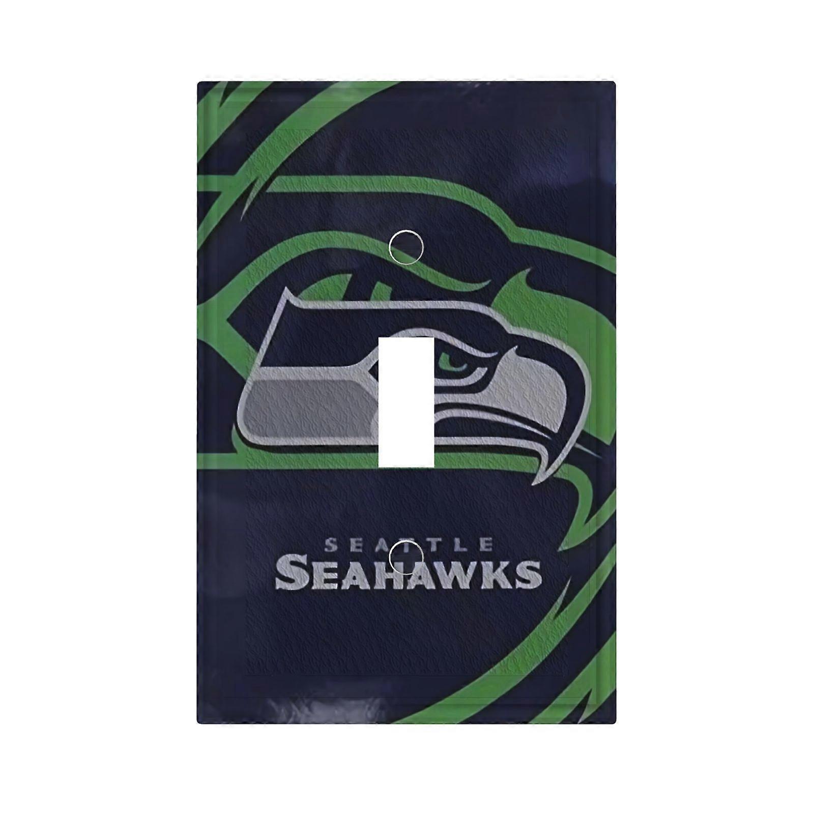 Seahawks Switching Lights Single Leather Roman Frame Switch Panel Wall Panel Single Double/Pull Light Switch