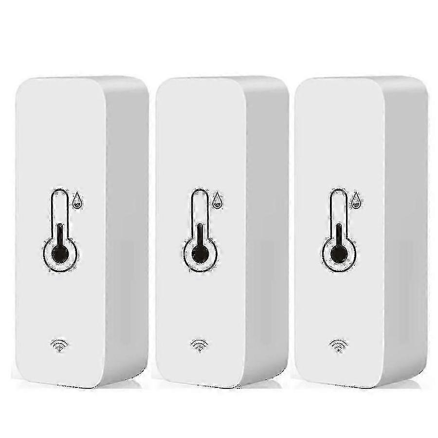 Sensor de Temperatura e Umidade Tuya Wifi 3 Pack Termômetro Higrômetro Interno