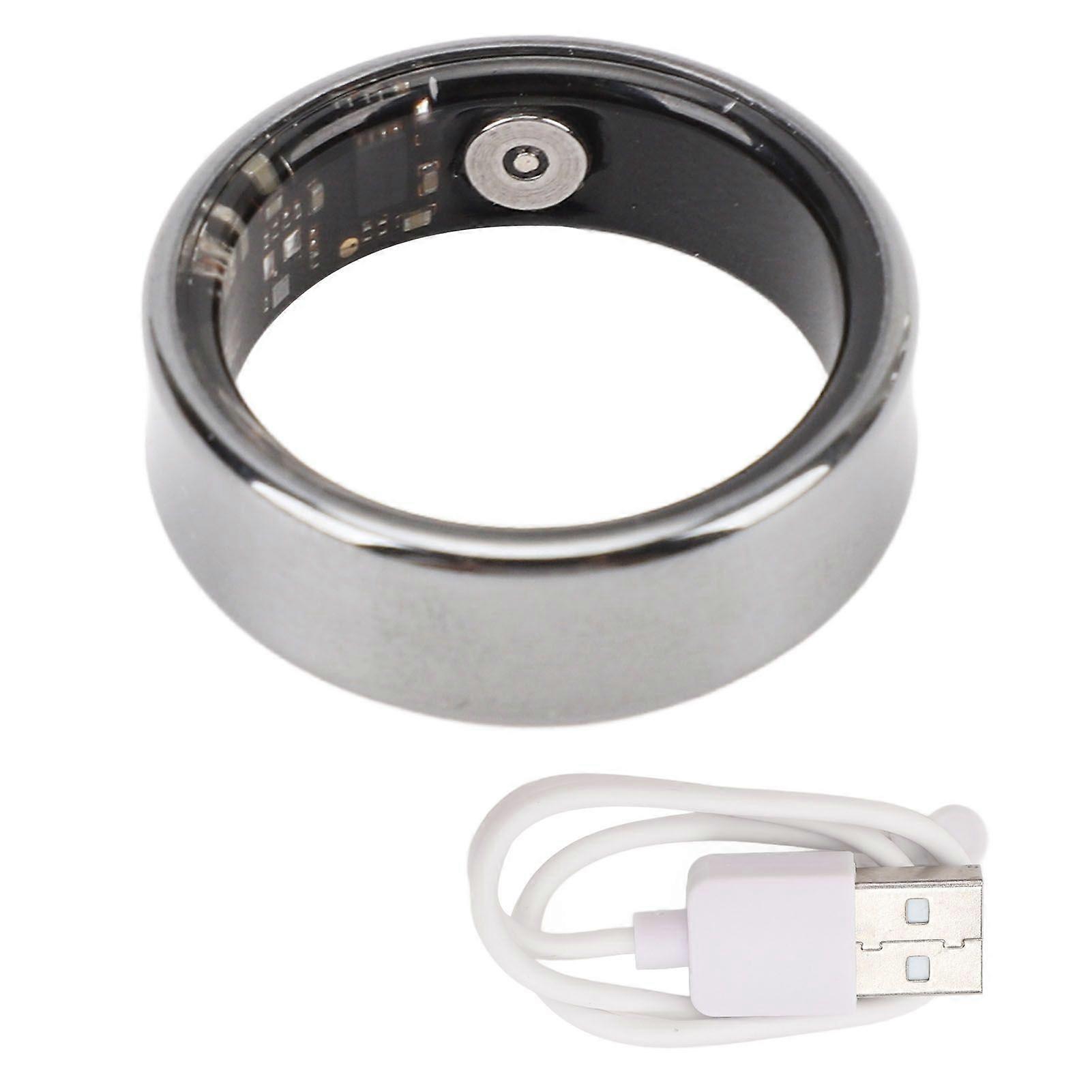 Smart Ring IP68 Water Proof Sleep Monitoring Multi Sport Mode Health Fitness Tracker Ring for Android 5.0 for IOS 10.0 Size 12