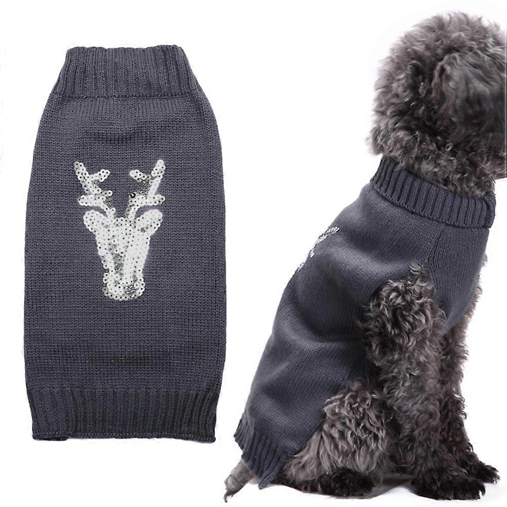 Warm Pet Garment Elk Sweater for Dog Clothes Size M