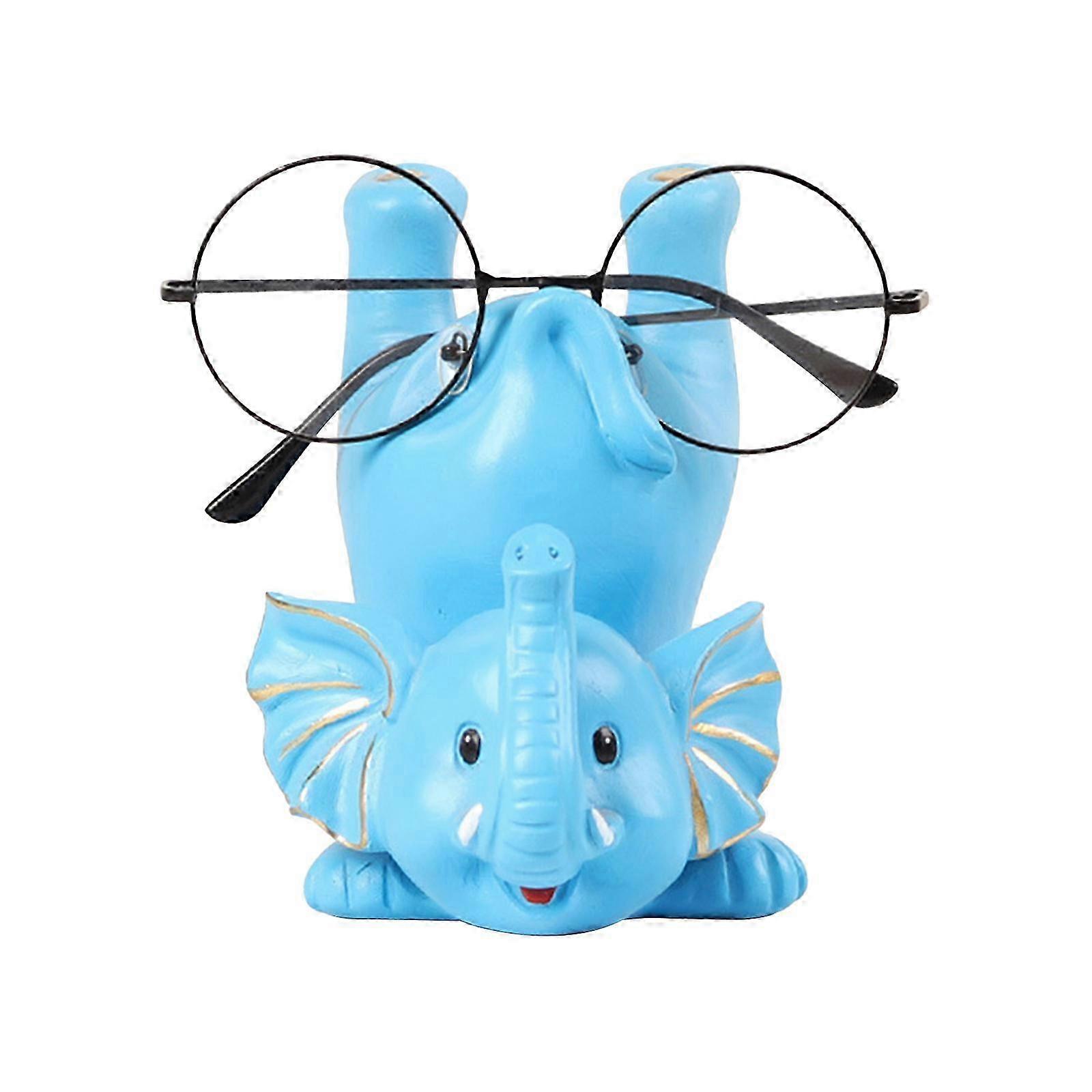 Présentoir à lunettes de soleil 2023new, support de rangement en résine, motif éléphant, décoration créative, multicolore, 10 x 13 cm, bleu clair